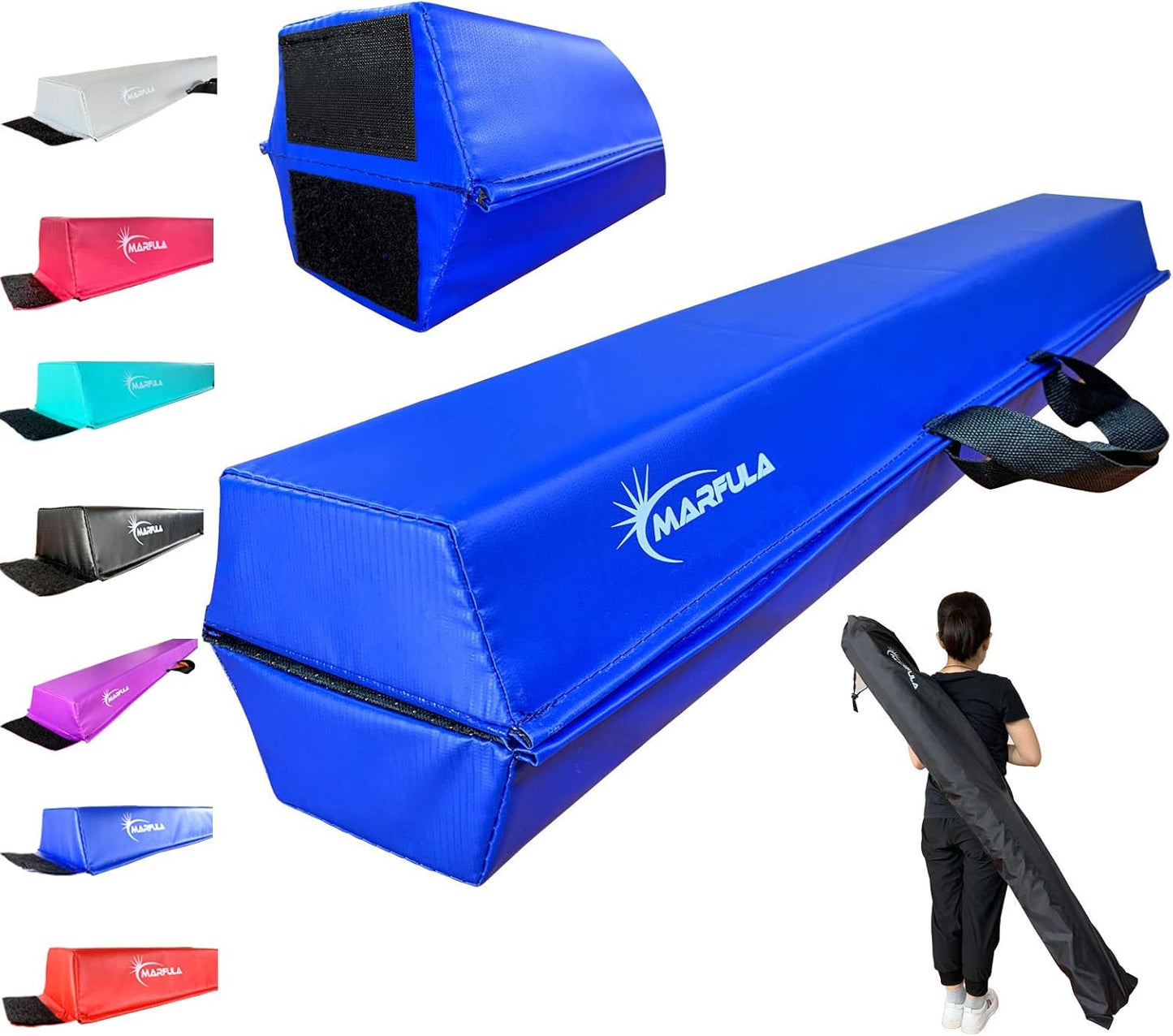 Folding Balance Beam for Kids - 6 FT to 10 FT Home Gym Use