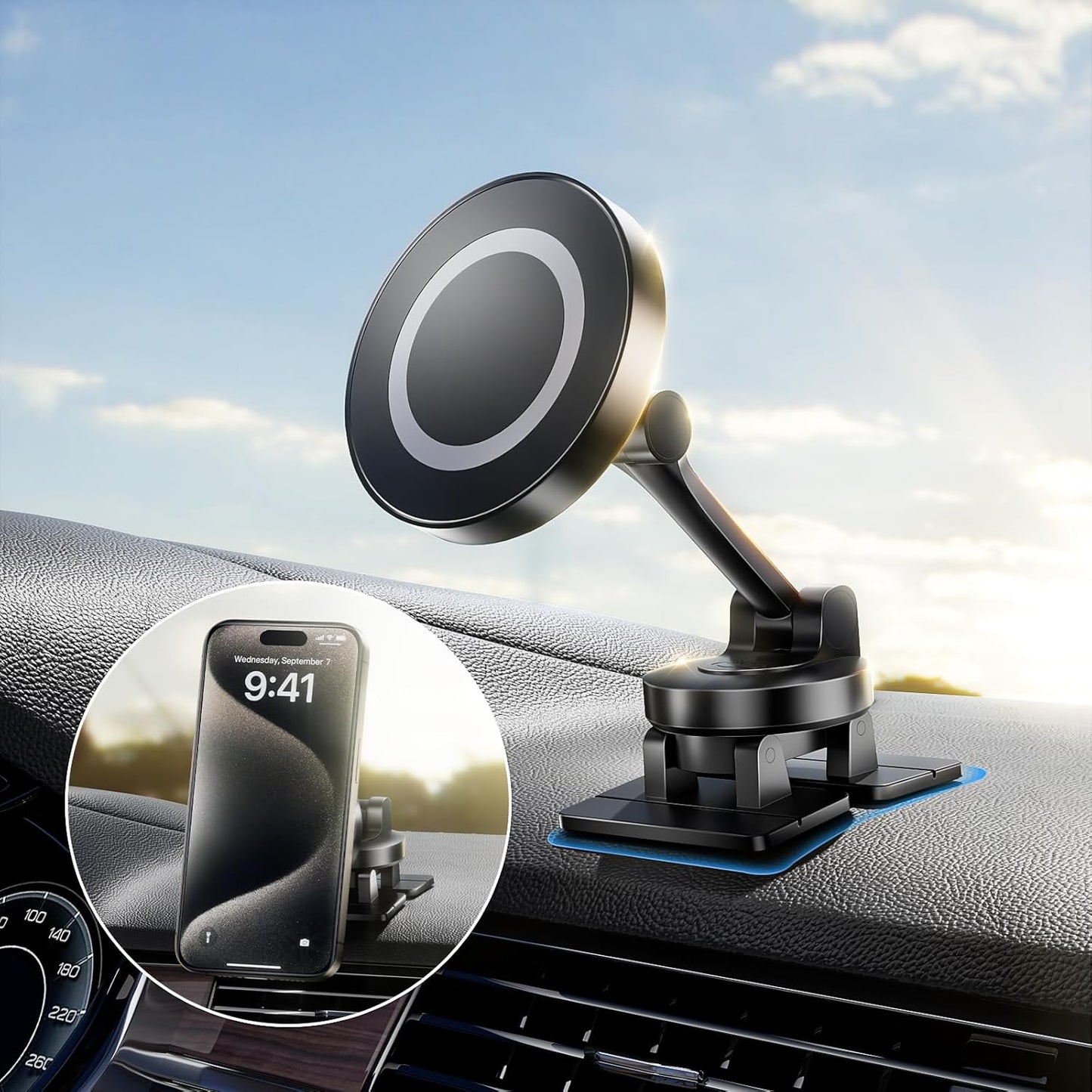 VIGLT Magnetic Car Mount - Super Stable/360 Rotation