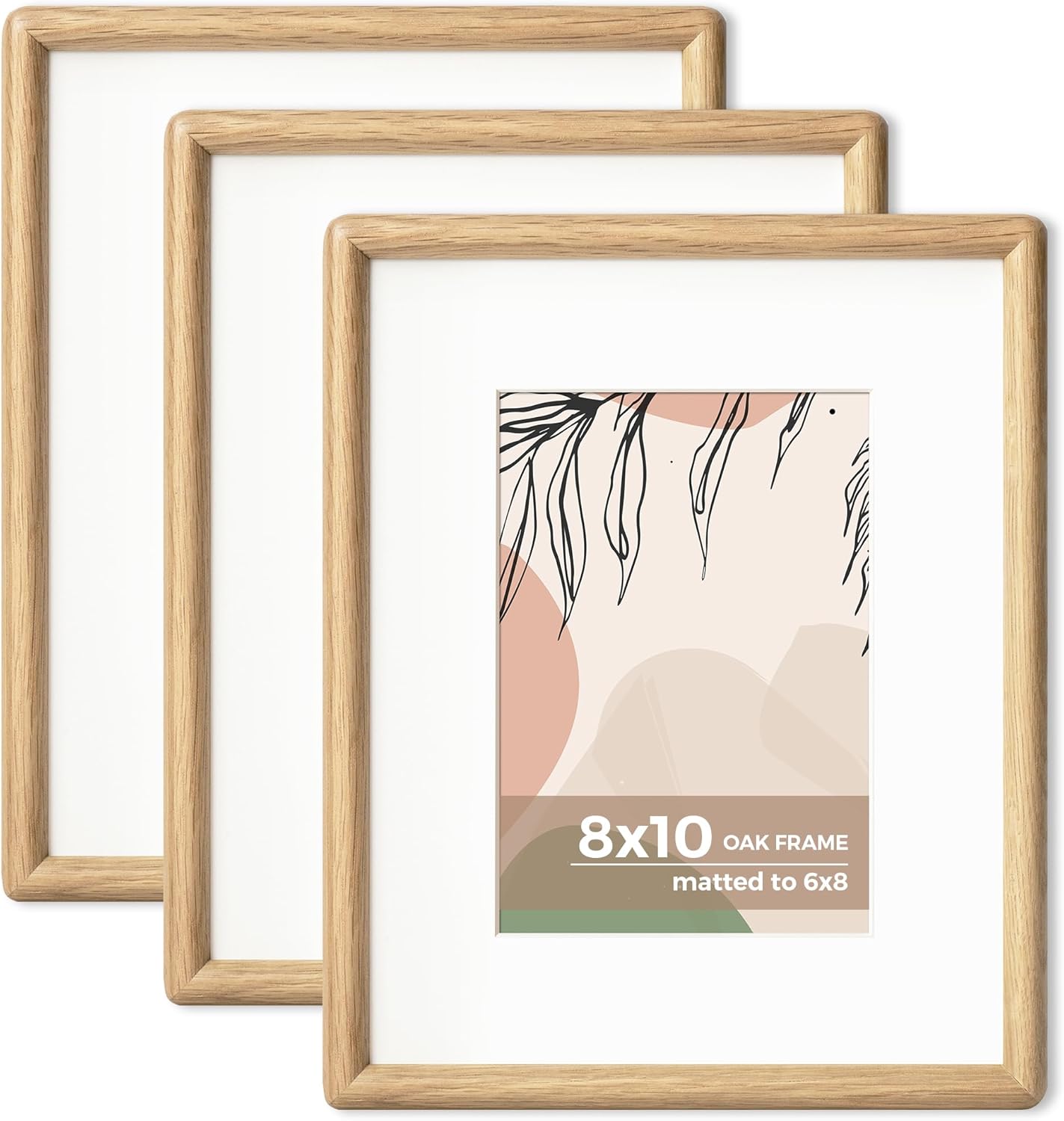 Axeman 8 x 10 Picture Frame Set of 3 - Solid Oak Quality
