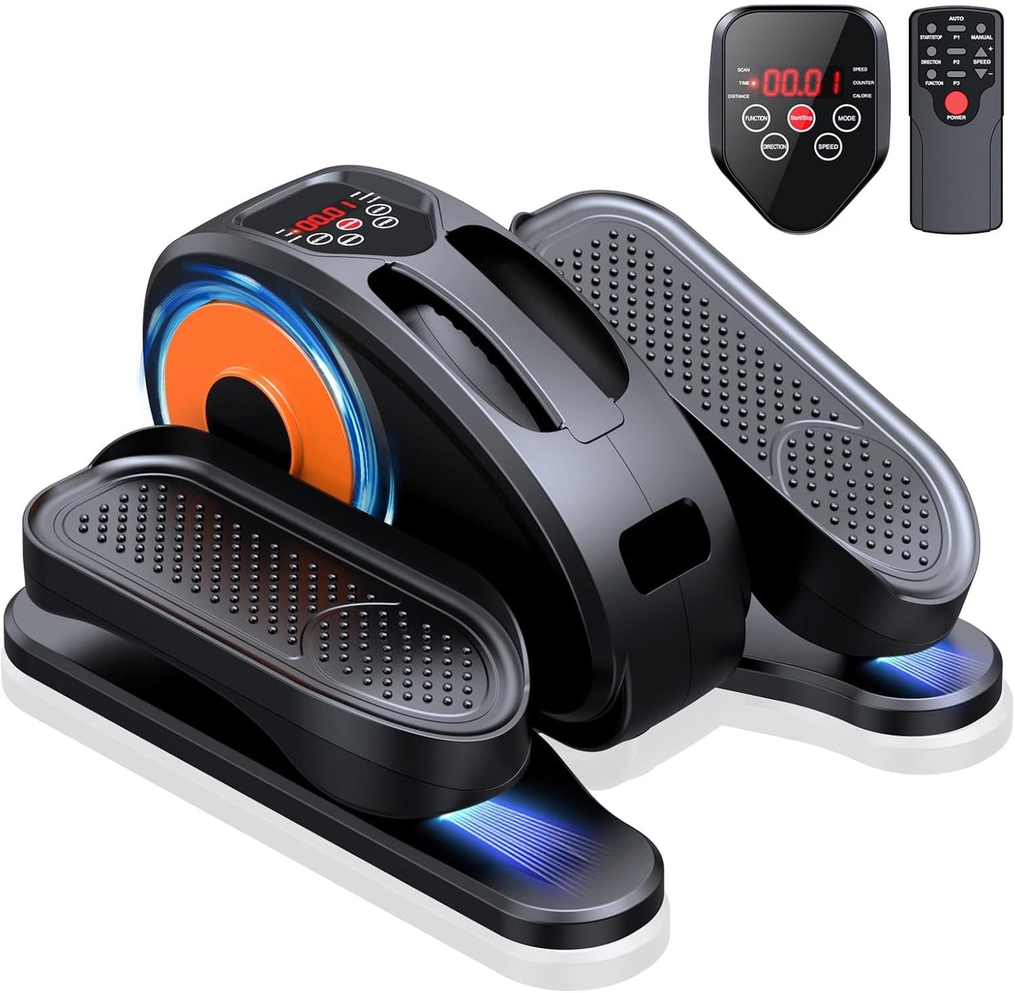 Quiet & Portable Seated Elliptical - Remote Control, 12 Speeds