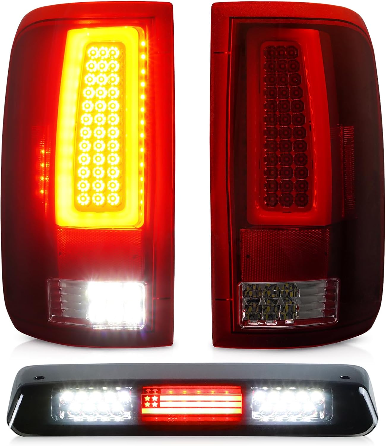 Tail Light + 3rd Brake Cargo Lamp for 2004-2008 Ford F-150