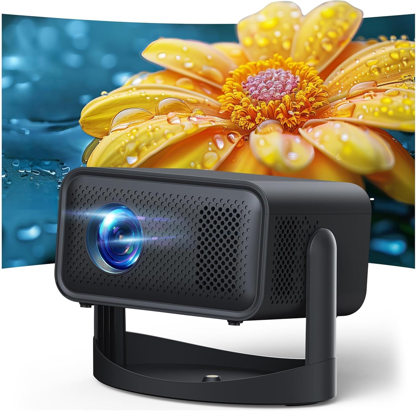 Portable Projector with WiFi 6 and 1080P HD Support for Home