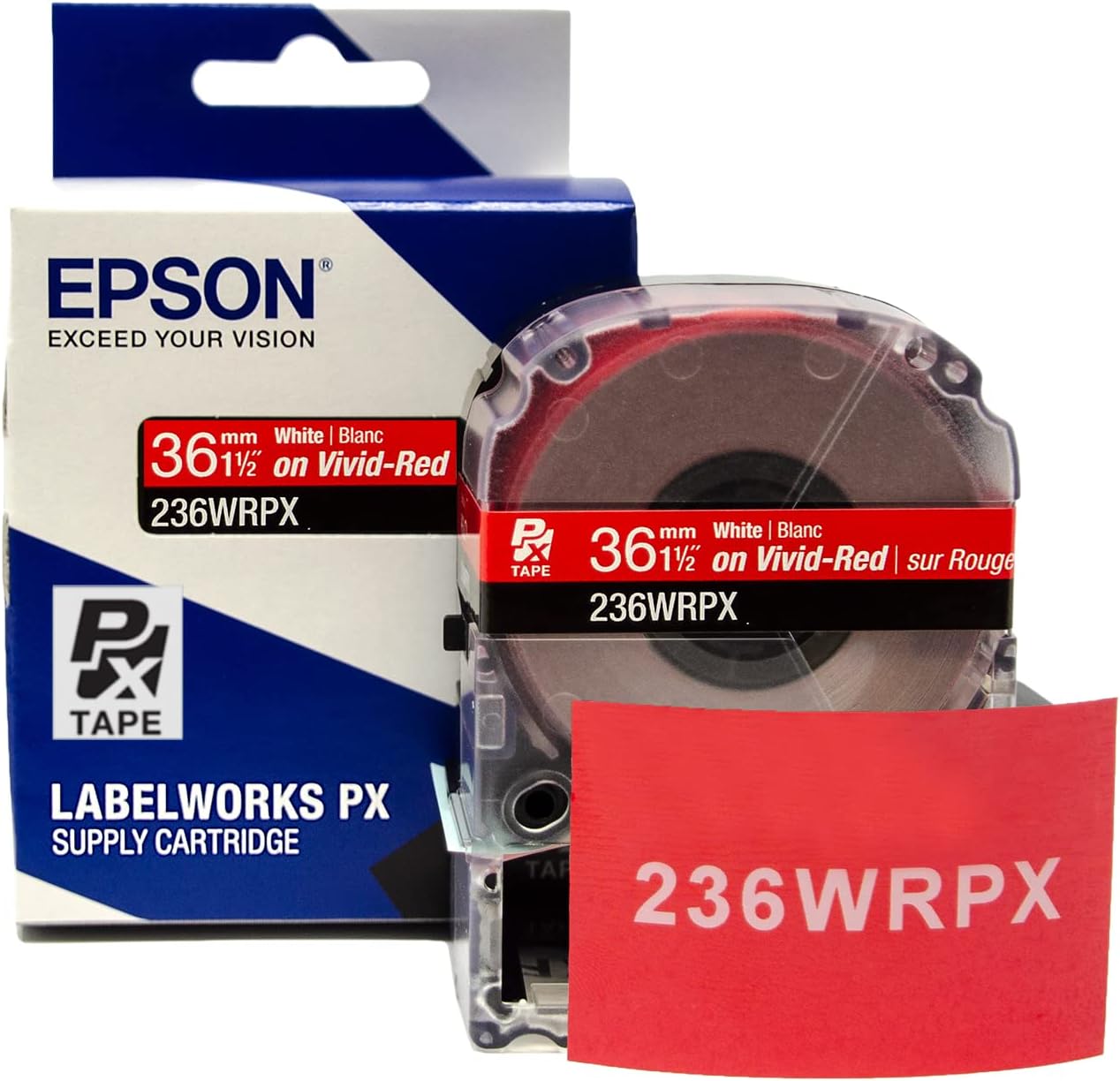 Epson LABELWORKS 236WRPX Genuine PET Tape Cartridge for Labeling