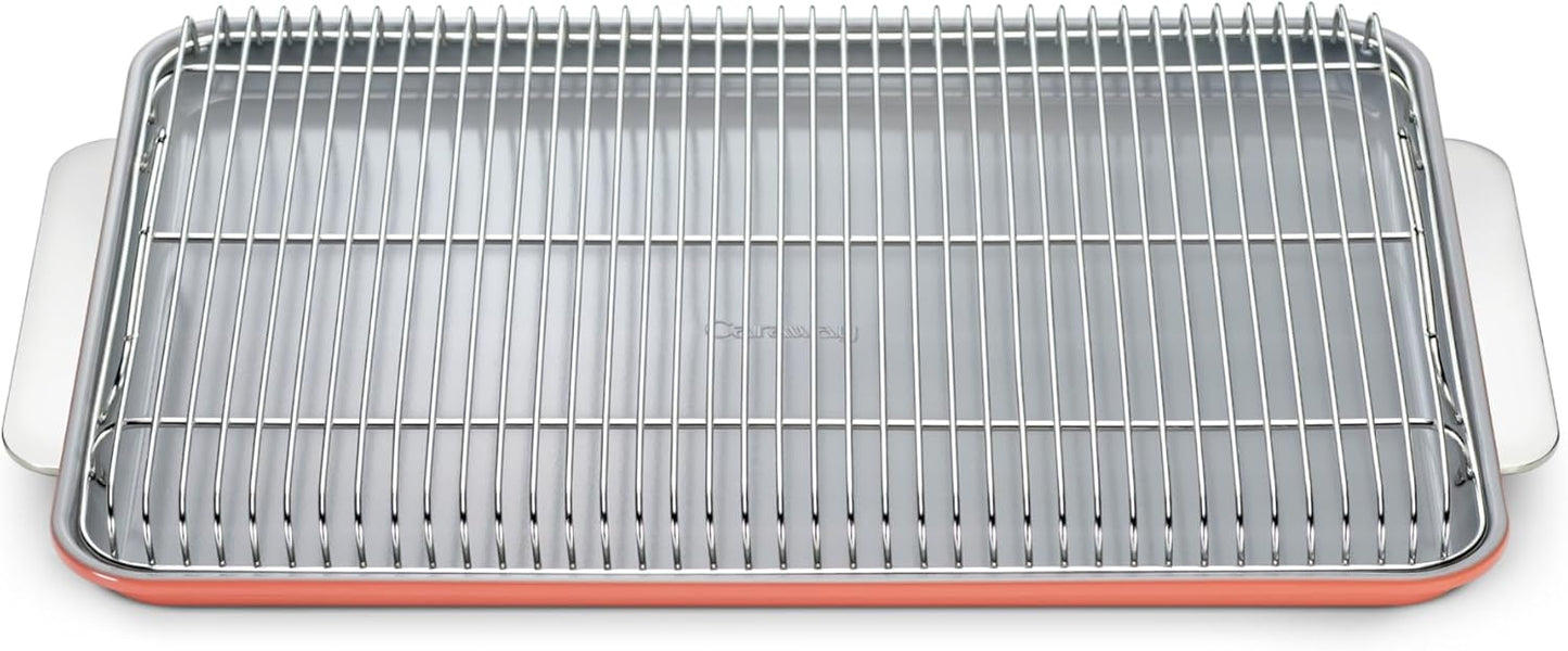 Caraway Non-Stick Ceramic Baking Sheet & Cooling Rack for Baking
