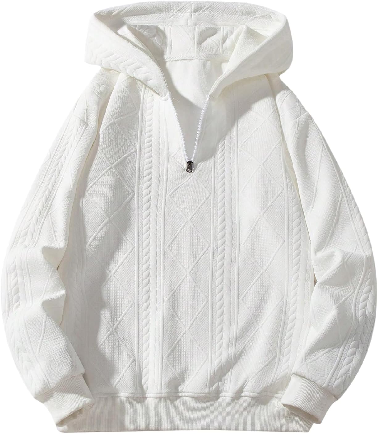 Verdusa Men's Quarter Zip Pullover Hoodies for Casual Wear