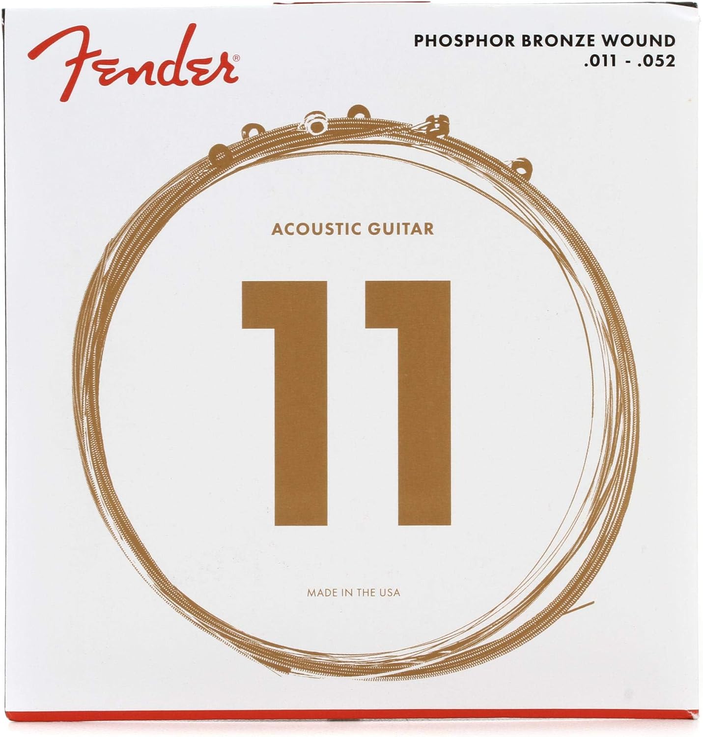 Fender Ball End Acoustic Guitar Strings - Bright Tone