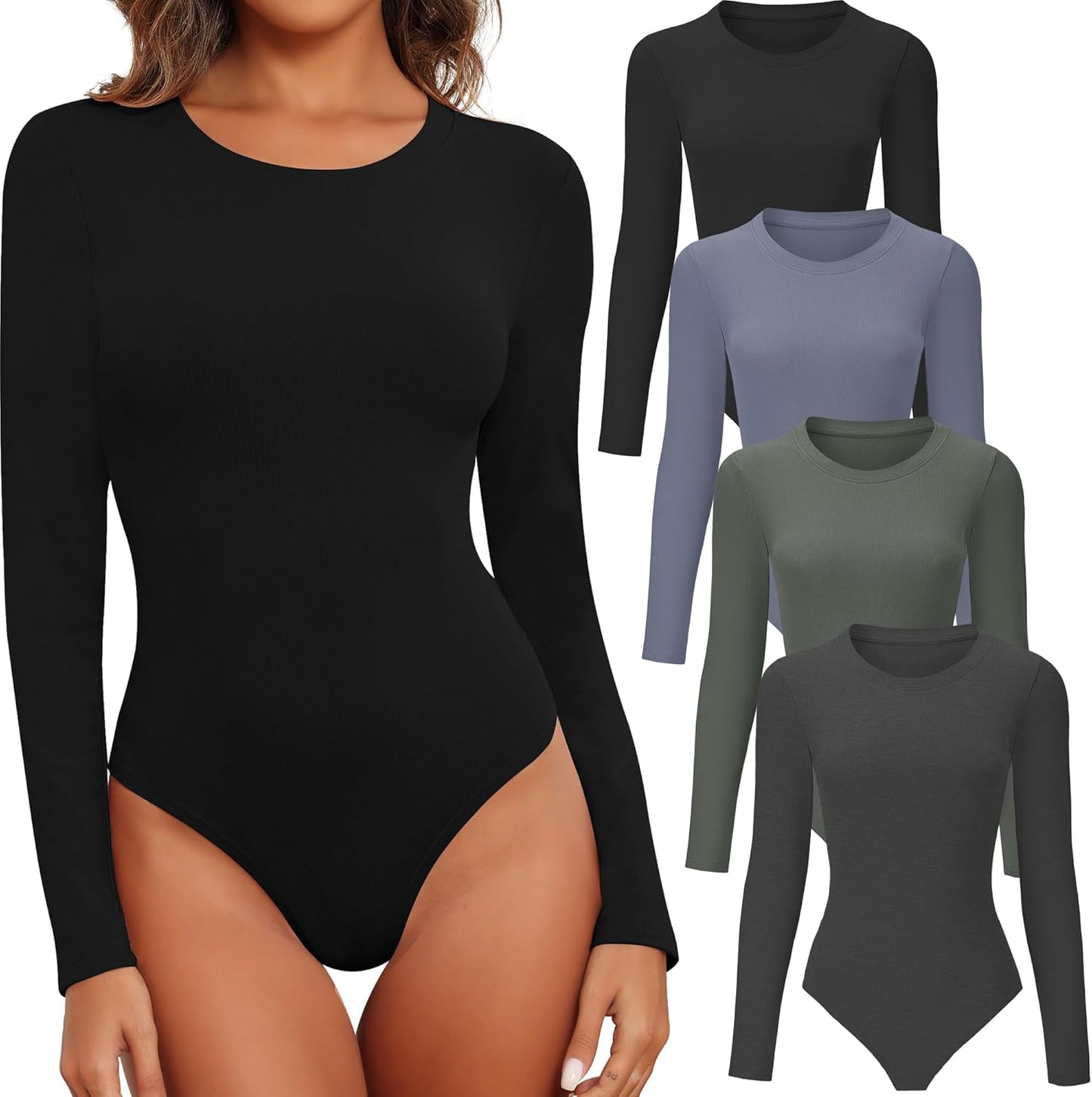 BALENNZ Womens Long Sleeve Bodysuit for Trendy Fall Fashion