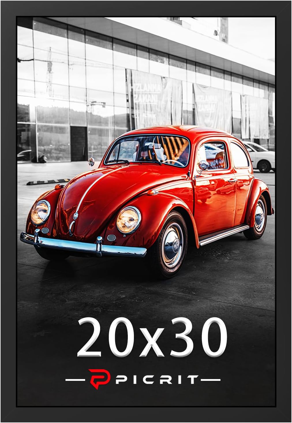 20x30 Poster Frame for Wall Mounting Display in Black Finish