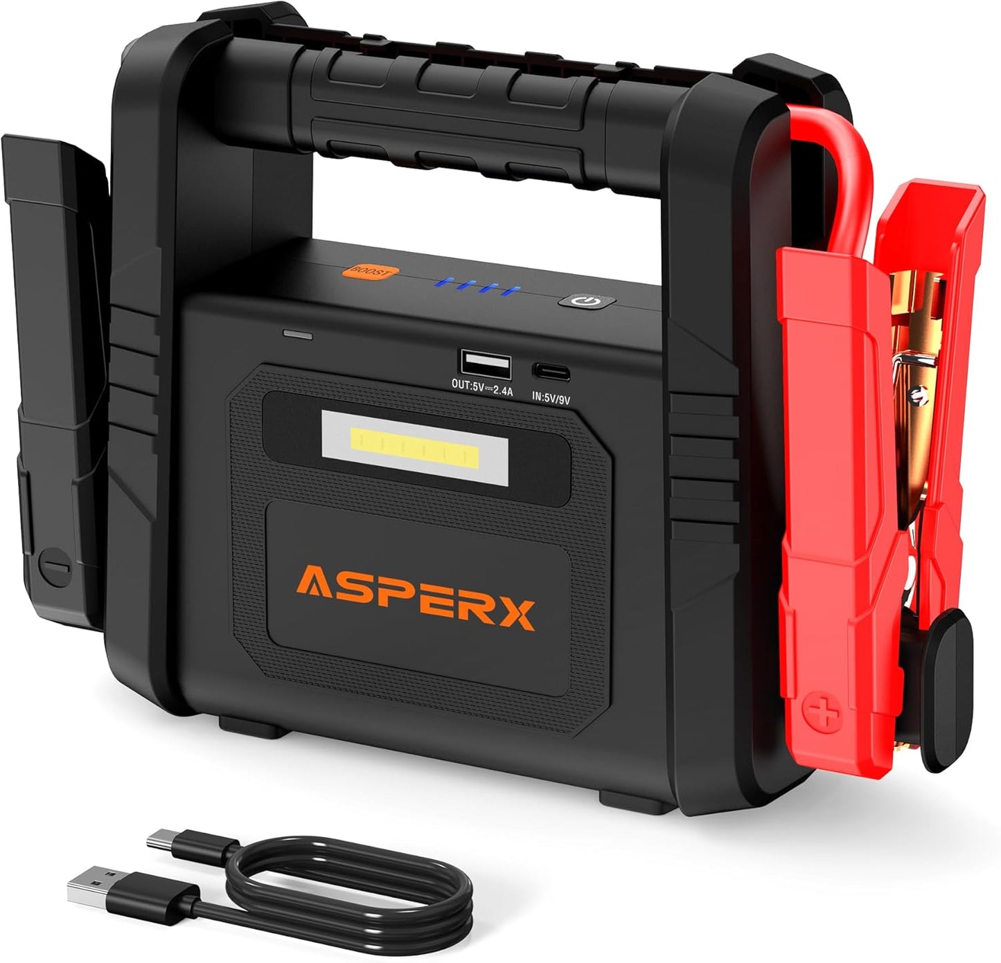AsperX 6000A Car Jump Starter: Powerful Portable Battery Charger