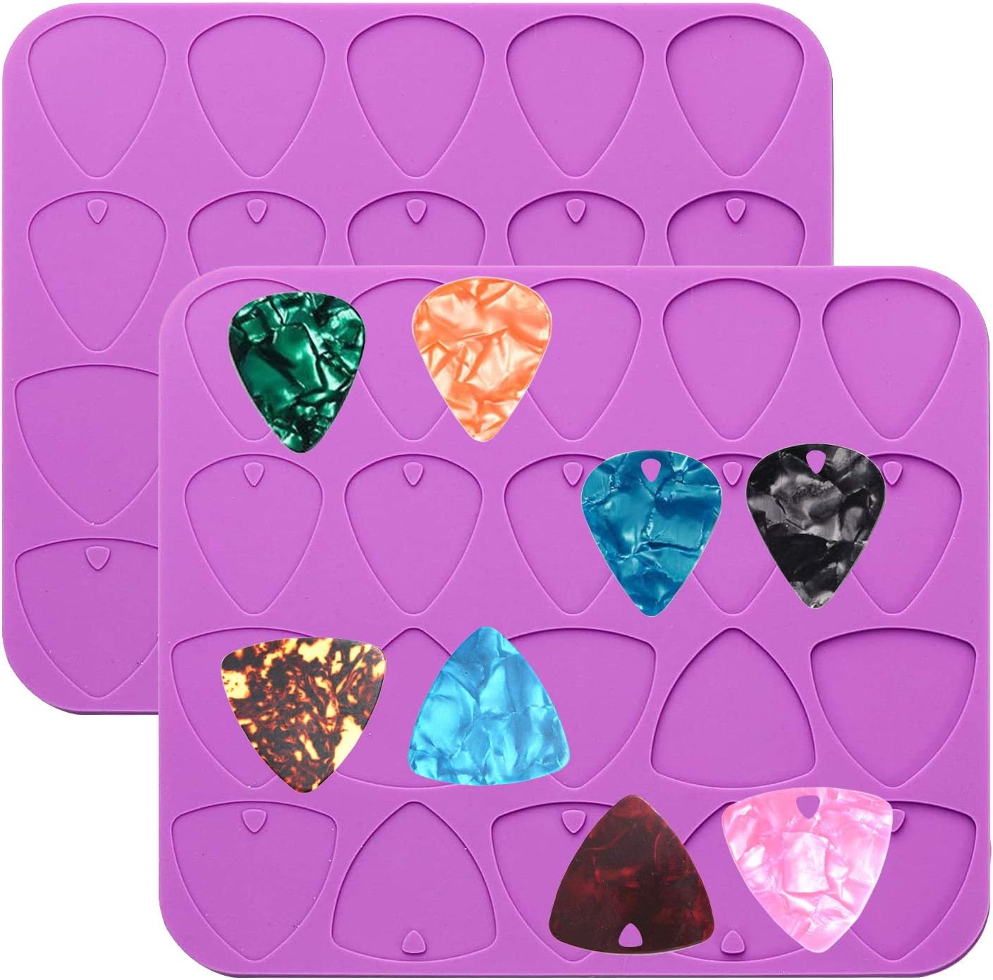 DIY Guitar Pick Silicone Molds - 2 Pack ZAKVOOR