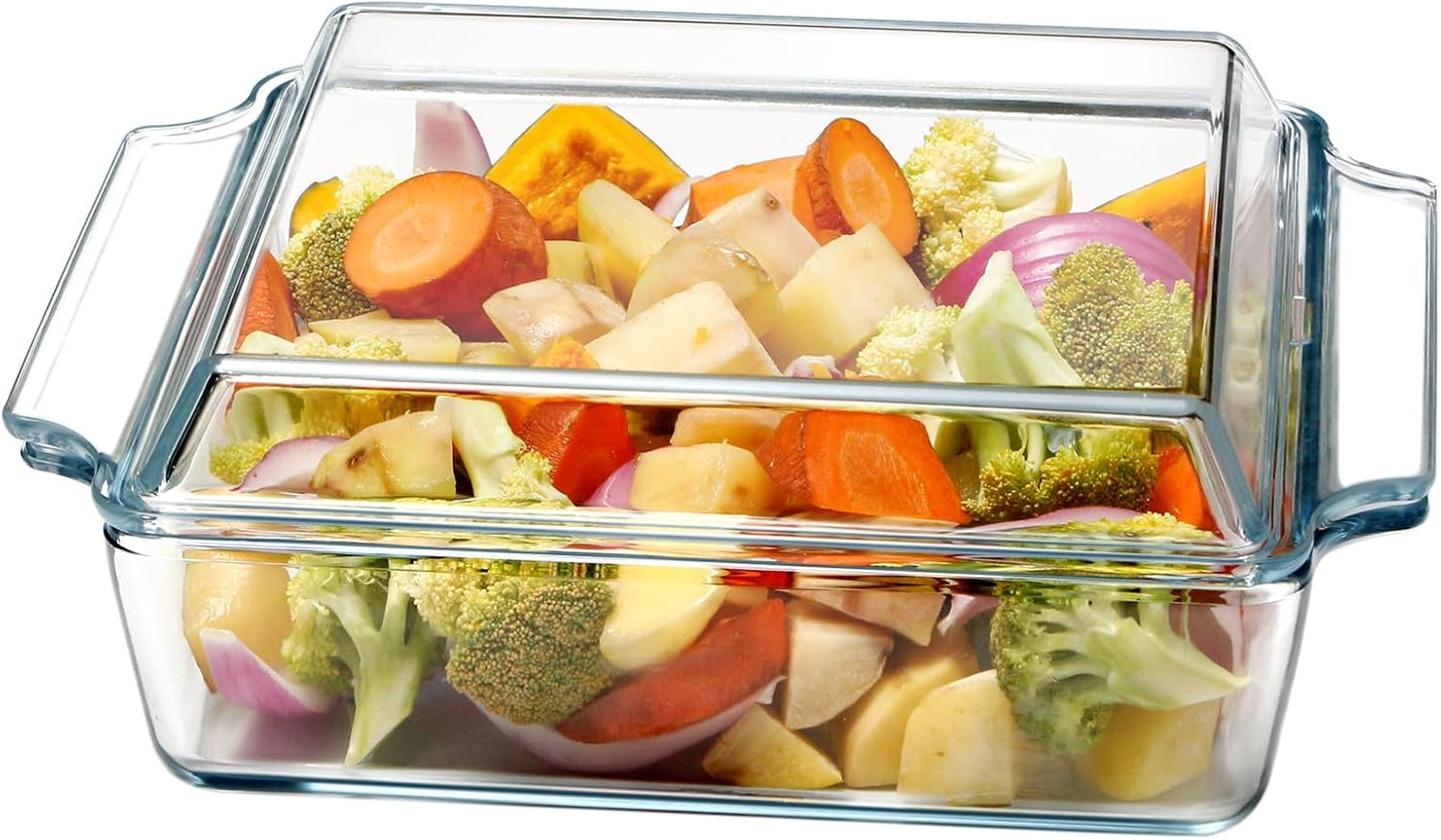 NUTRIUPS Glass Baking Pan with Lid - Versatile Cookware