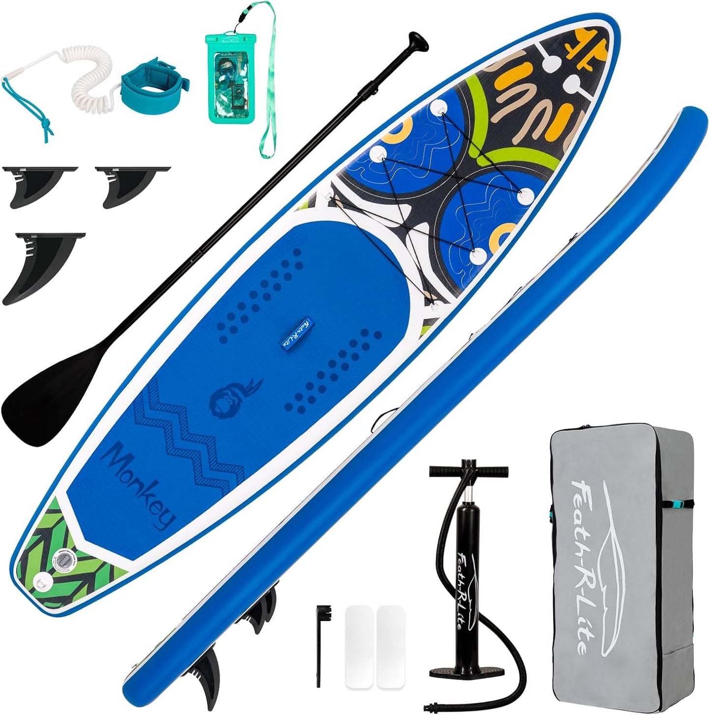 FEATH-R-LITE Inflatable Paddle Board for Adults with Accessories