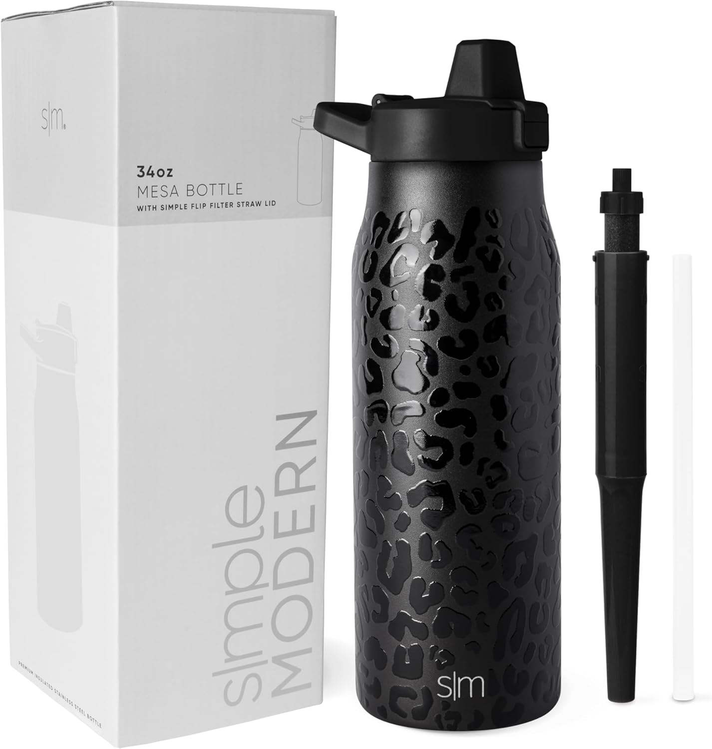 Filtered Water Bottle with Insulated Stainless-Steel Design
