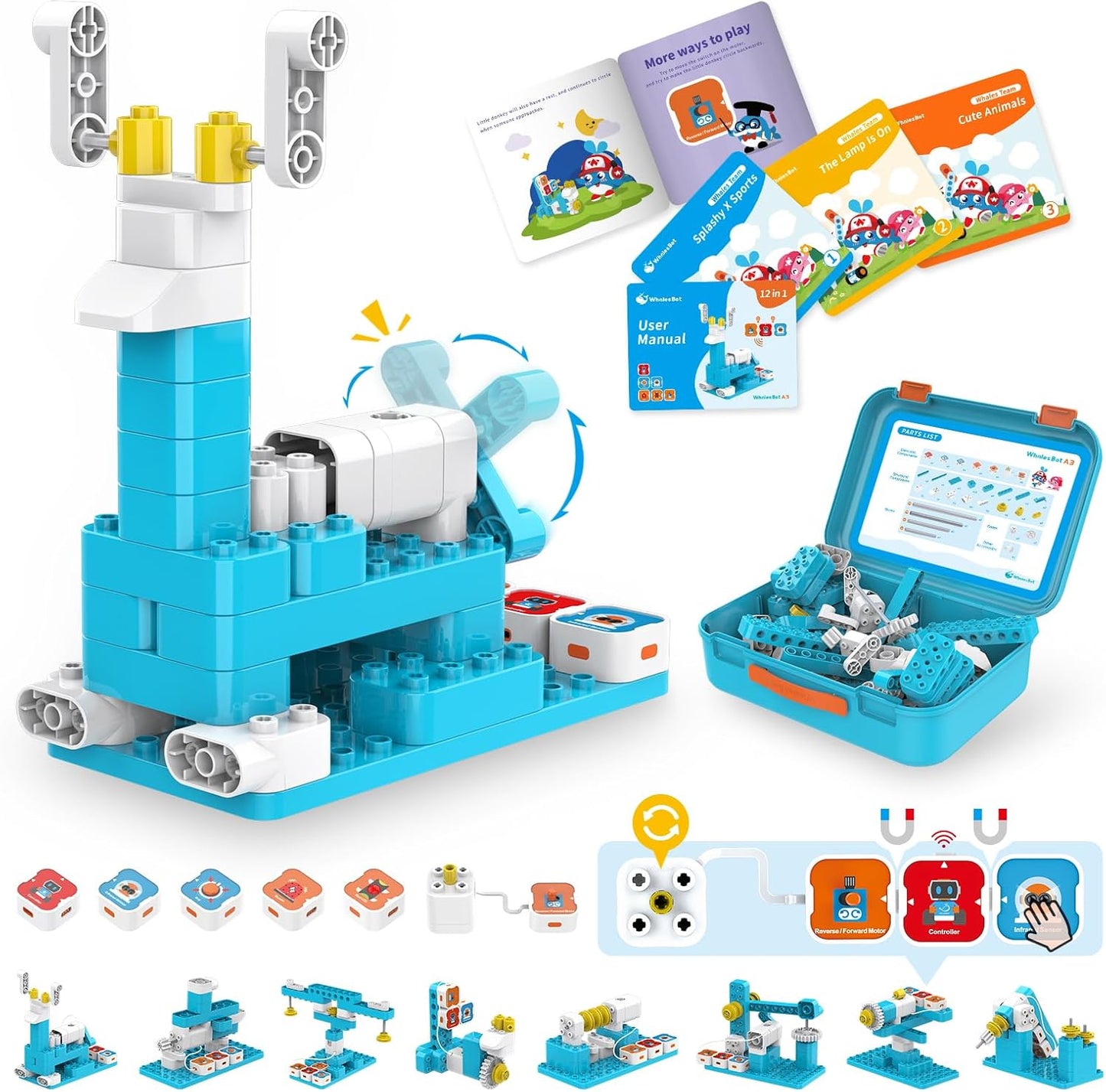 WhalesBot A3 STEM Coding Robot Kit: Interactive Learning Fun!