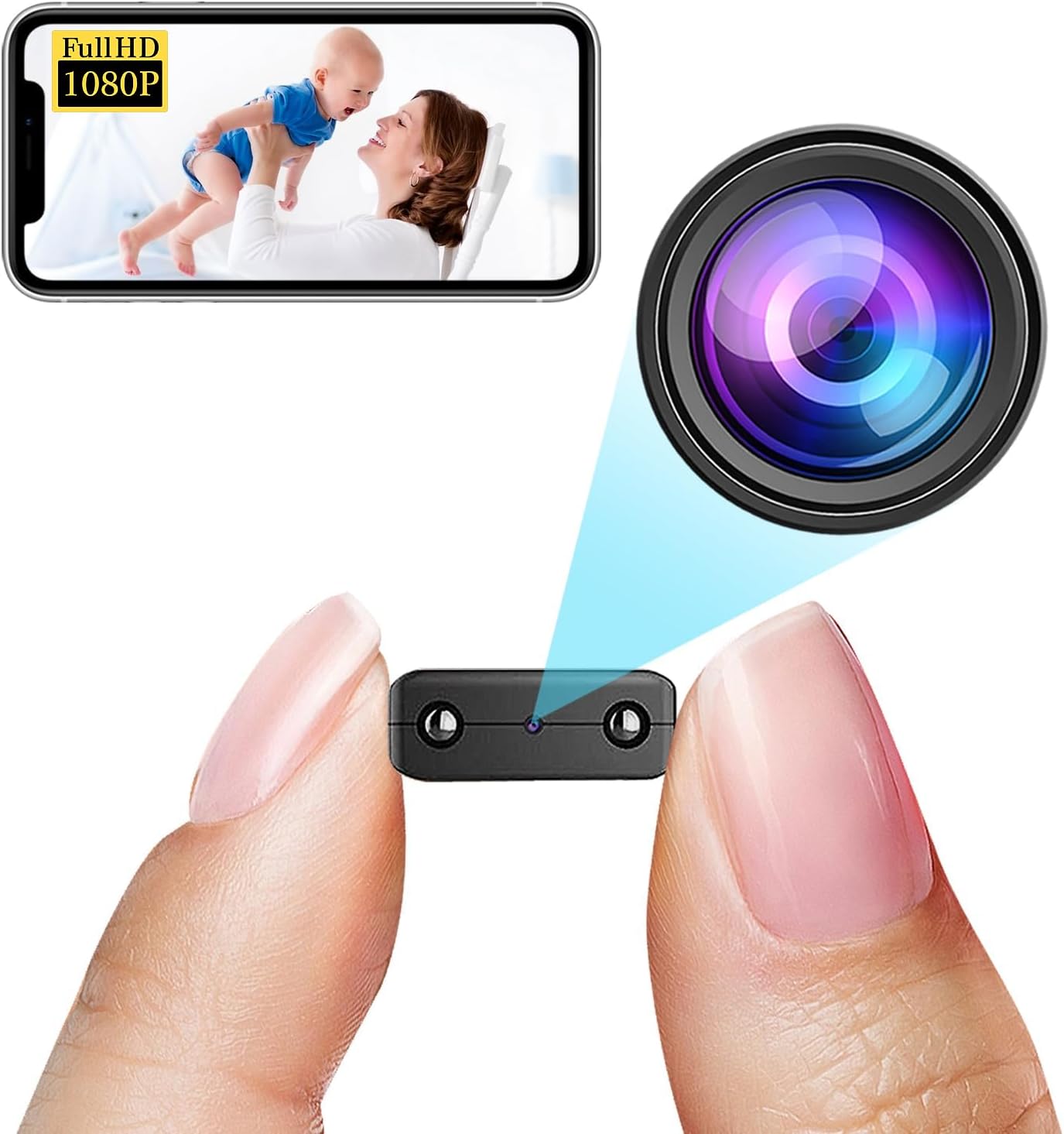 HD 1080P Spy Camera with AI Detection