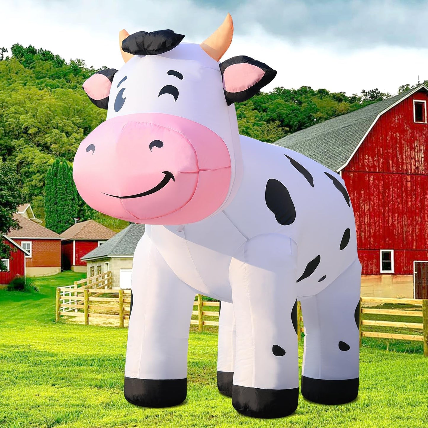 Cute Cow Inflatables for Christmas - 6.5FT Yard Decor