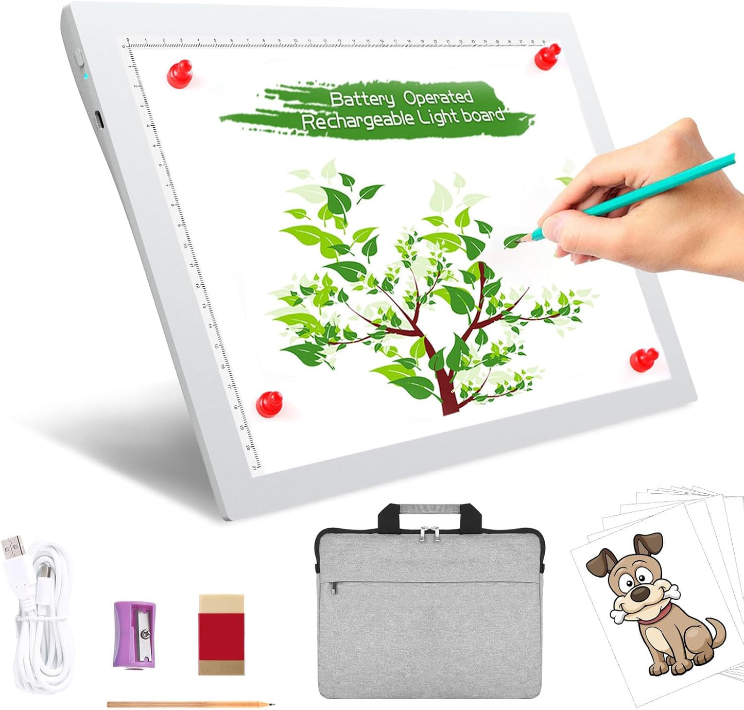 A4 Wireless Battery Powered Light Pad for Tracing and Drawing