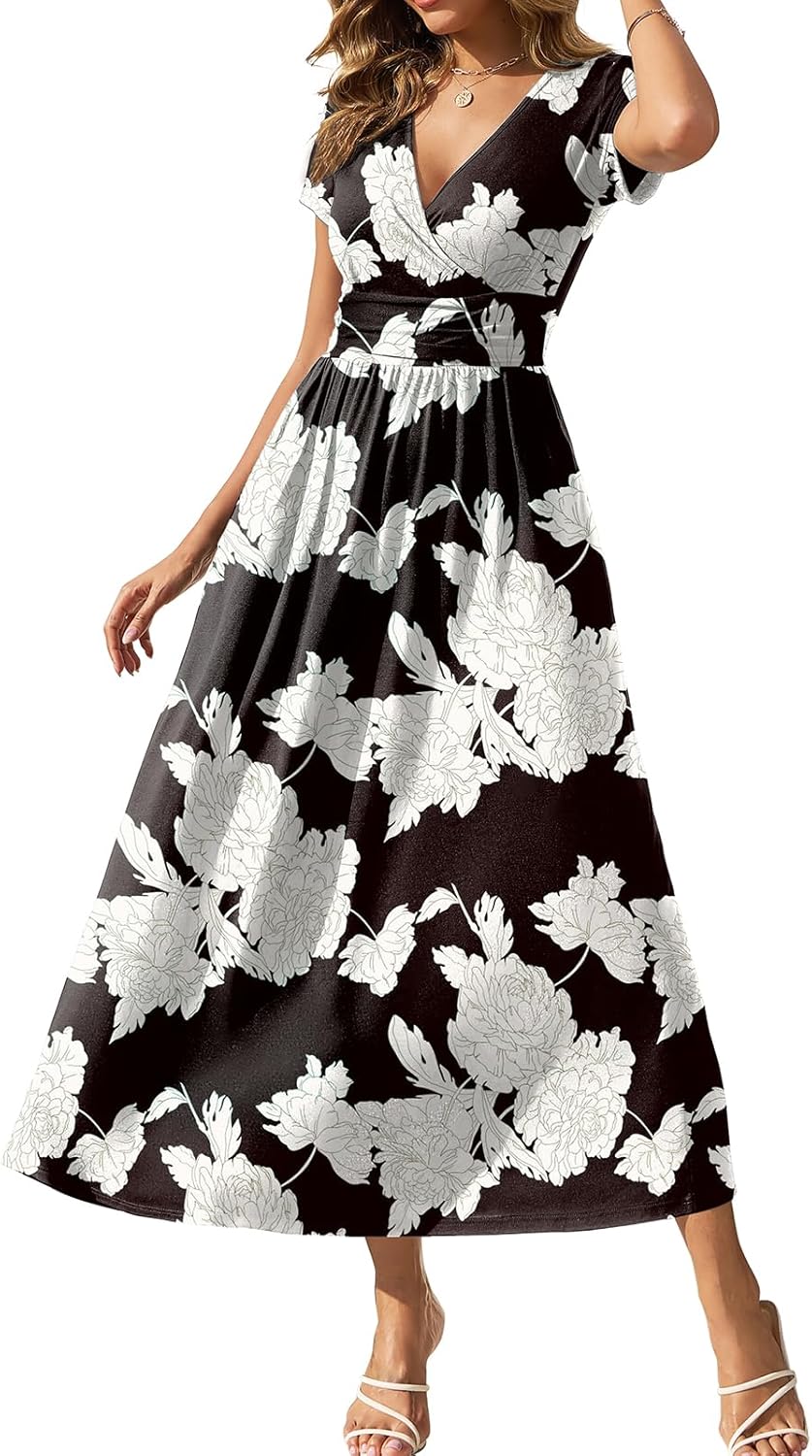 Gracyoga Women's Summer Dresses 2025 Flowy Sundress with Pockets