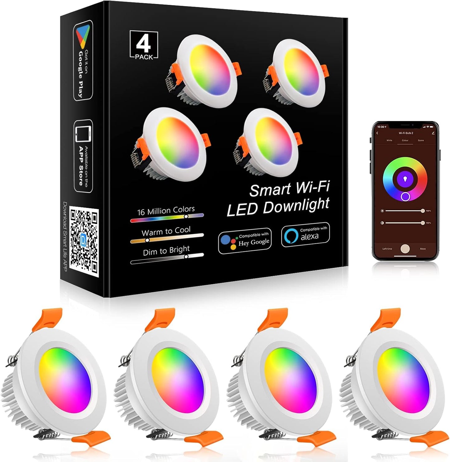 Smart 2 Inch LED Recessed Lighting RGB WiFi Downlight Review