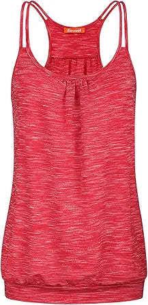 Blevonh Women's Scoop Neck Spaghetti Strap Sports Cami Tank Tops