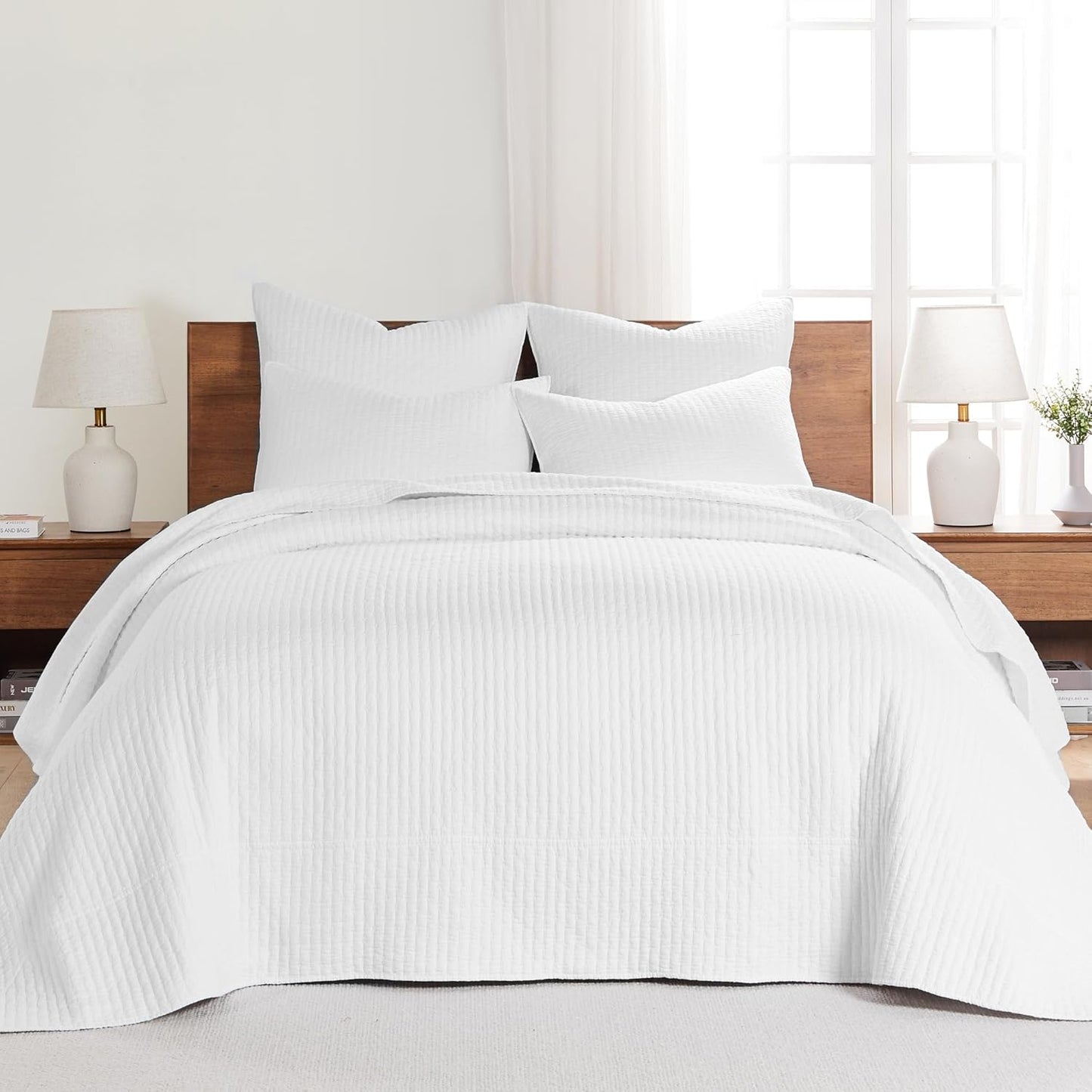 Levtex Home Cross Stitch King Bedspread Set - Elegant Comfort