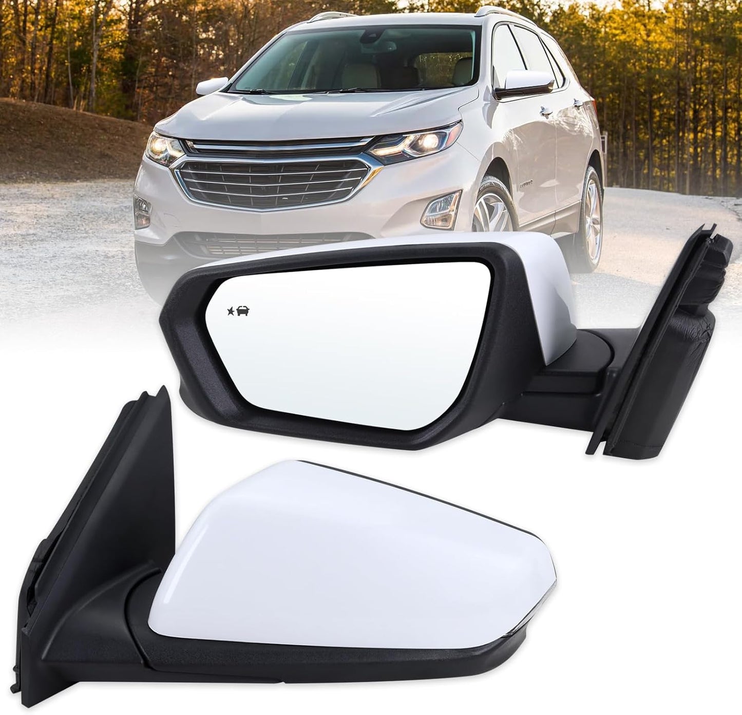 Left Driver Side Mirror for 2018-2024 Chevy Equinox & GMC Terrain