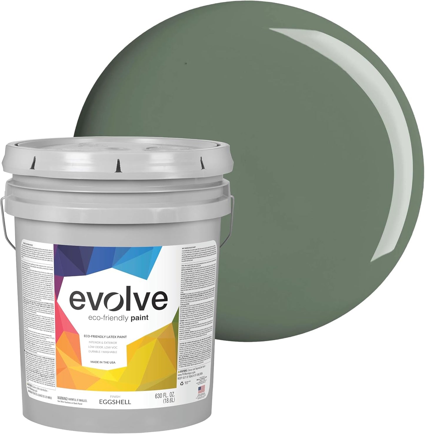 EVOLVE Paint & Primer: Eco-Friendly Eggshell for Interiors & Exteriors