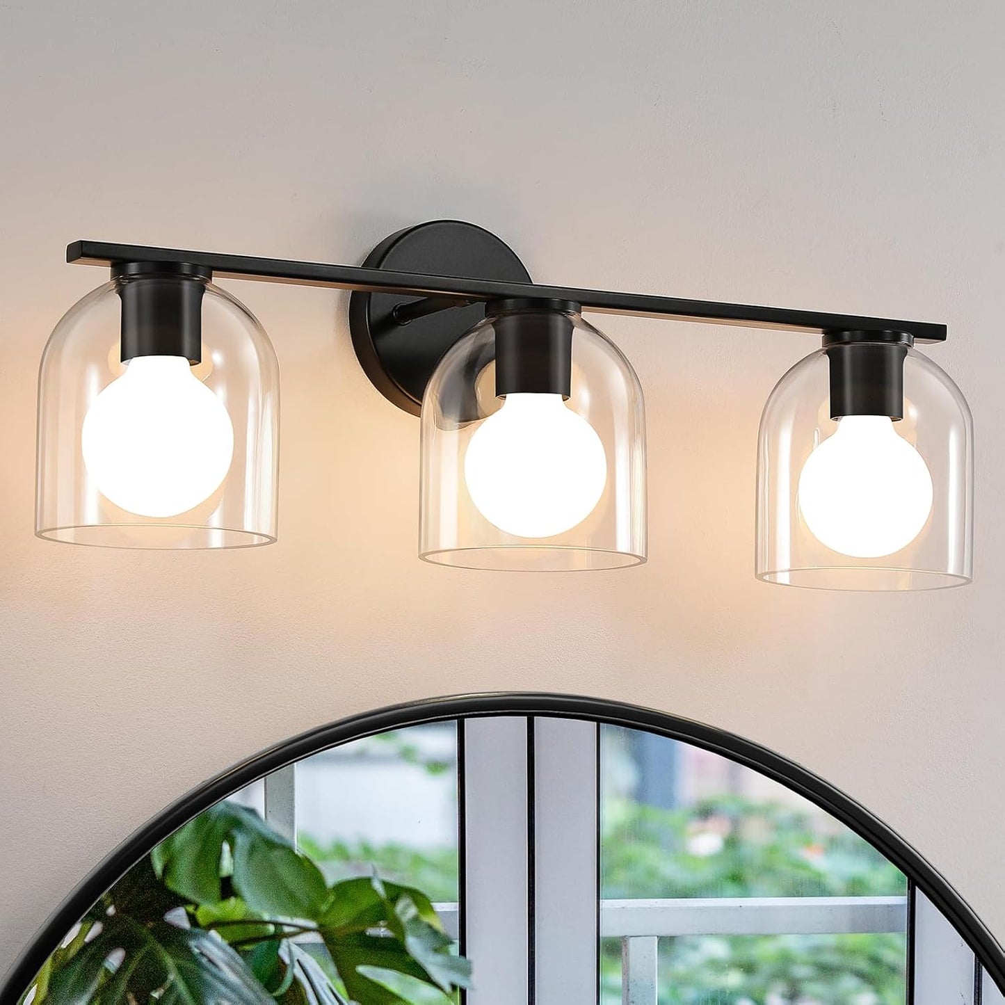 Modern Matte Black Bathroom Vanity Light Fixtures for Mirrors