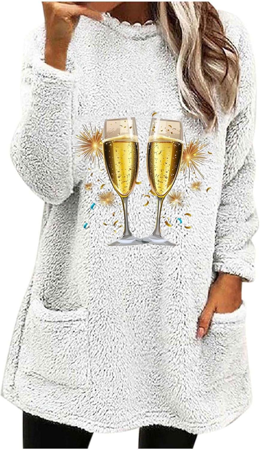 Cethrio Cozy Plus Size Sherpa Sweatshirt