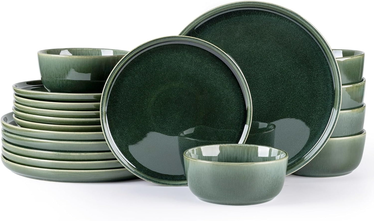 GBHOME Ceramic Dinnerware Set for 6 - 18 Pieces Stoneware