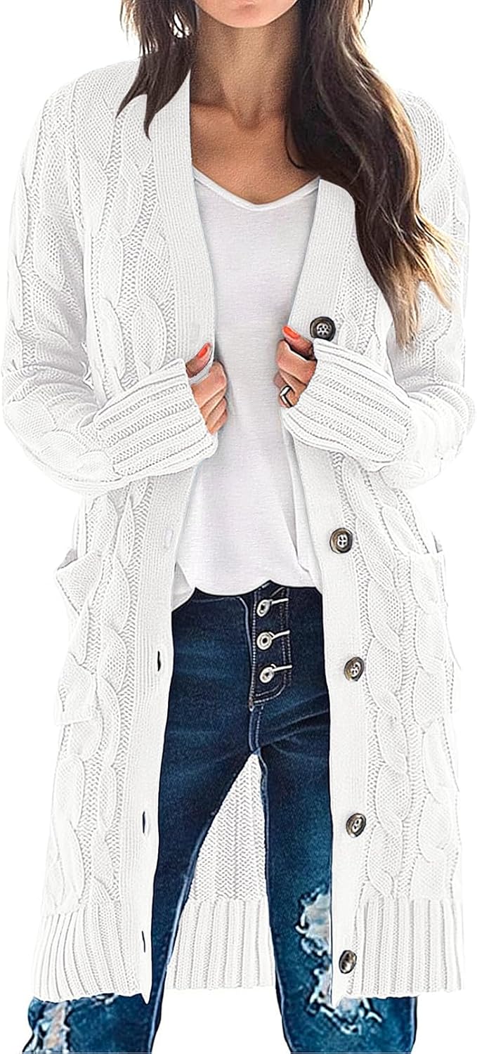 MEROKEETY Women's Long Sleeve Cardigan Sweater for Fall 2025