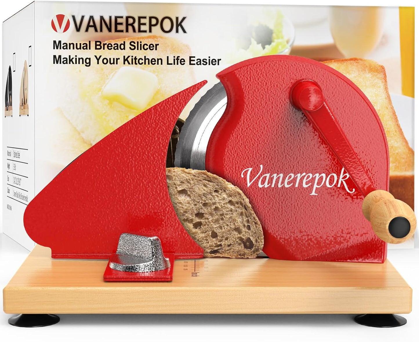 Manual Bread Slicer for Homemade Sourdough Bread Versatile Use