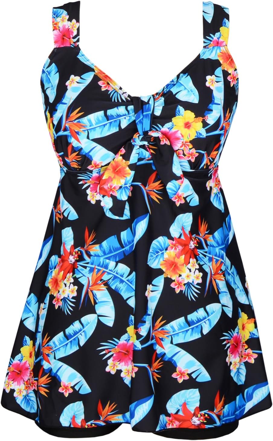 Plus Size Swimsuit for Women Tankini Swimdress with Shorts