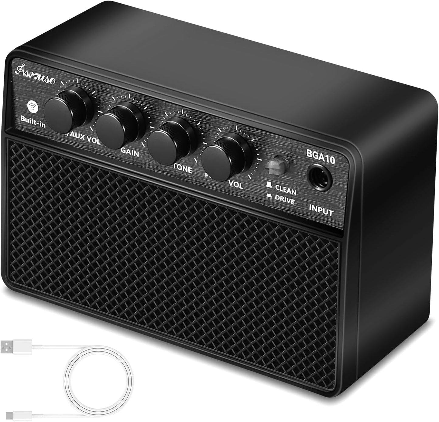 Portable 10W Electric Guitar Amp - Clean & Drive Channels