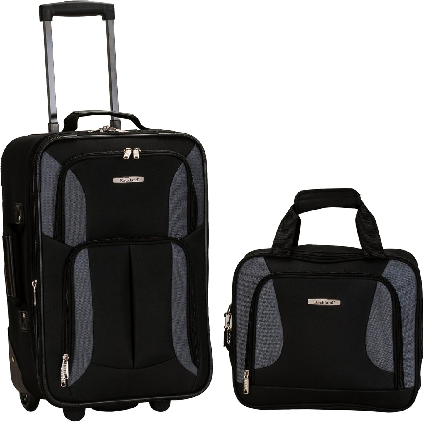 Rockland Fashion Softside Upright Luggage Set for Travel Needs