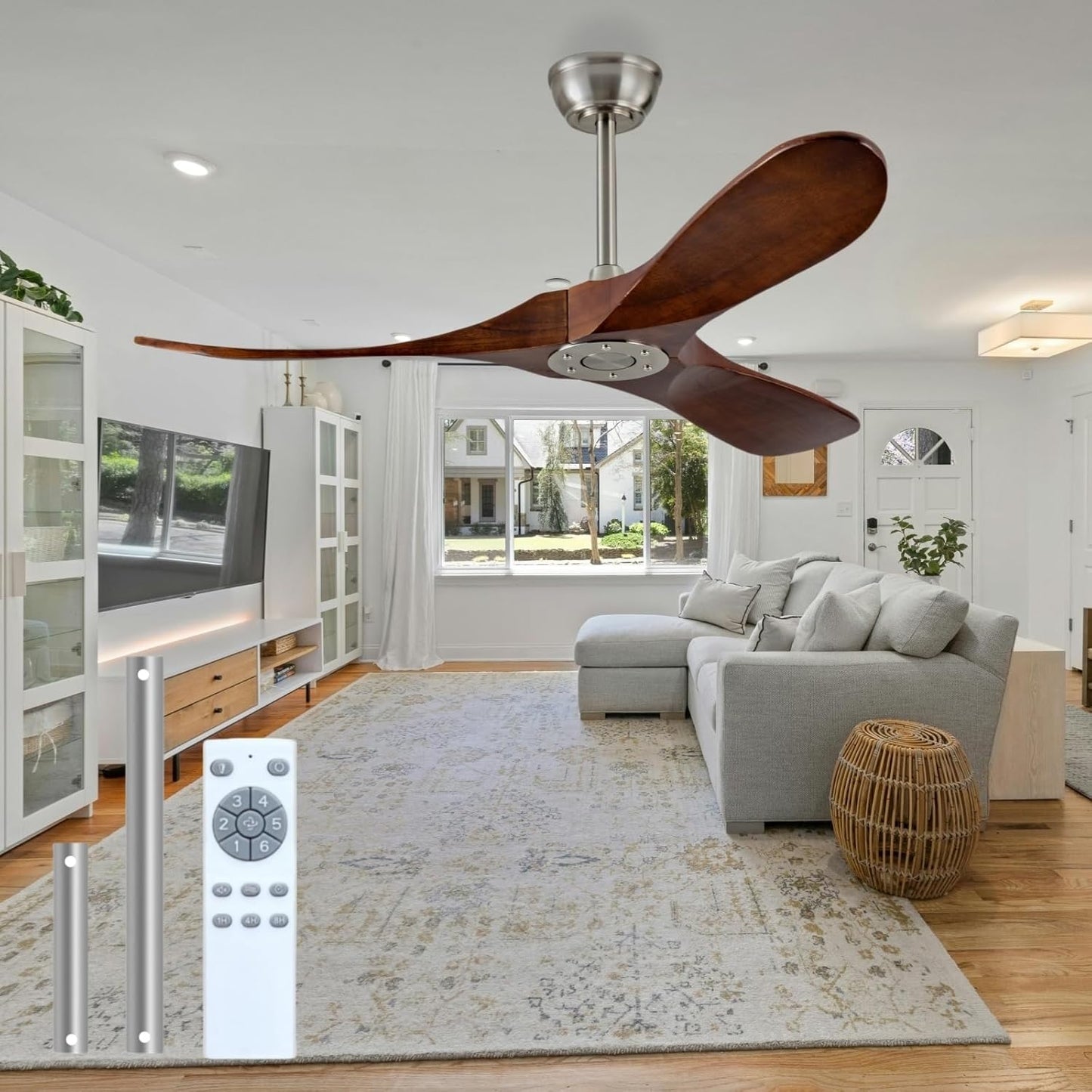 42 Inch Ceiling Fan Without Lights for Modern Living Spaces
