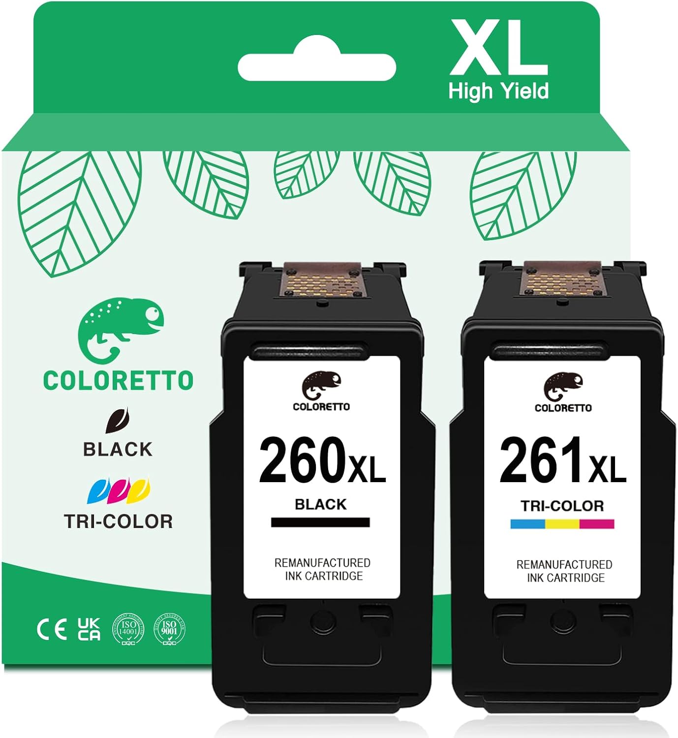 COLORETTO 260XL 261XL Ink Cartridges for Canon Printers