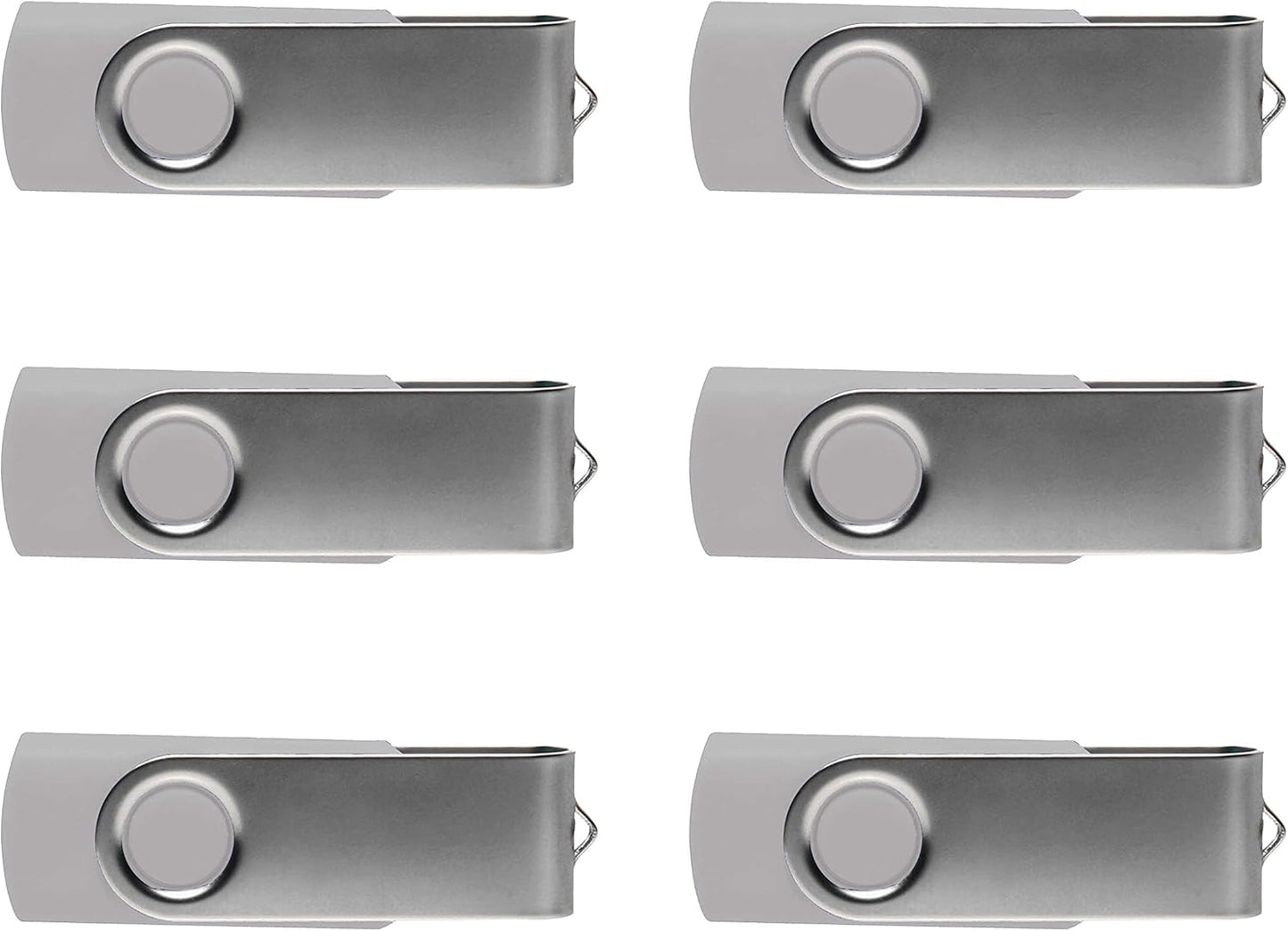 6 Swivel USB Flash Drives Pack, 8GB - Compact and Reliable