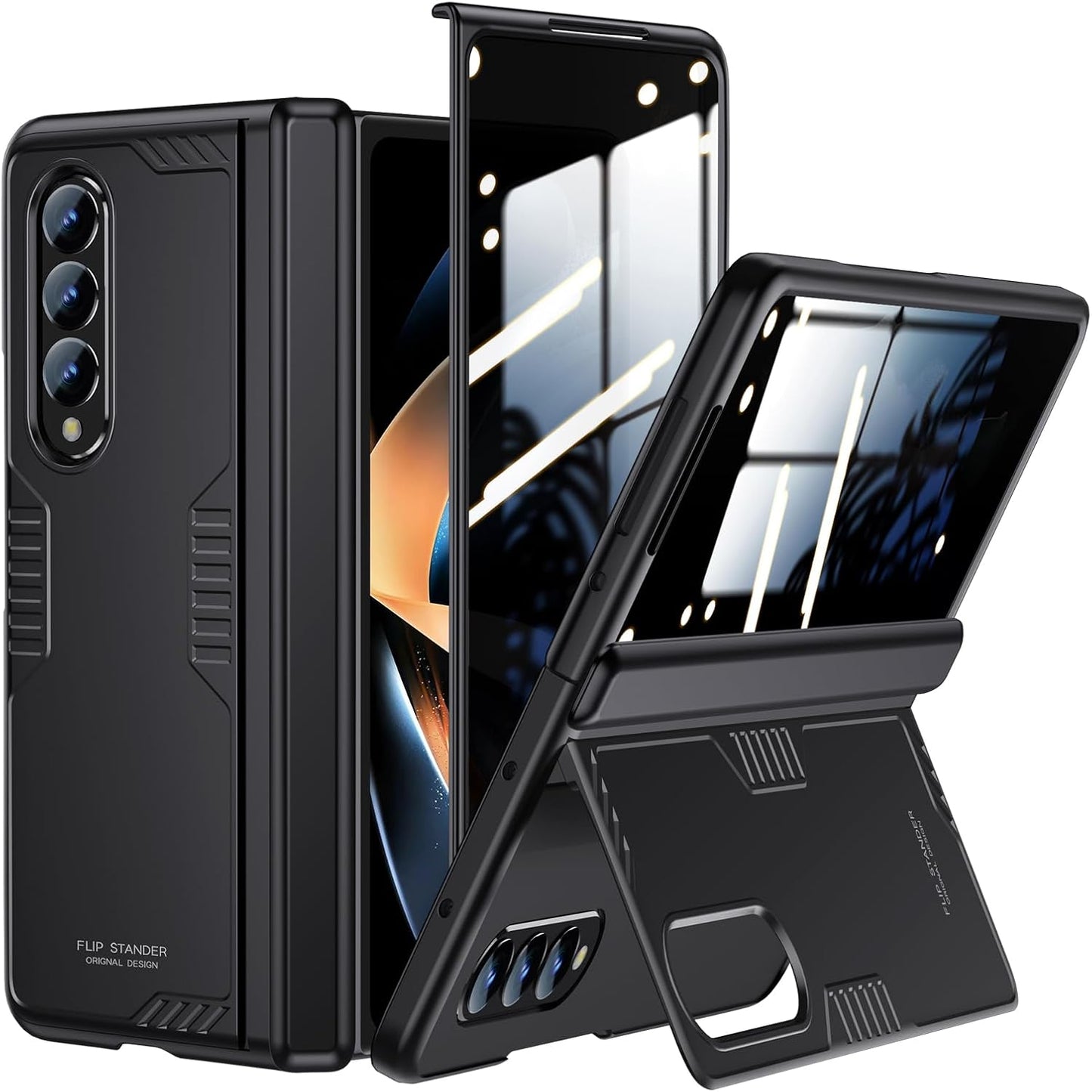 Galaxy Z Fold 4 Slim Case with Privacy Screen and Kickstand