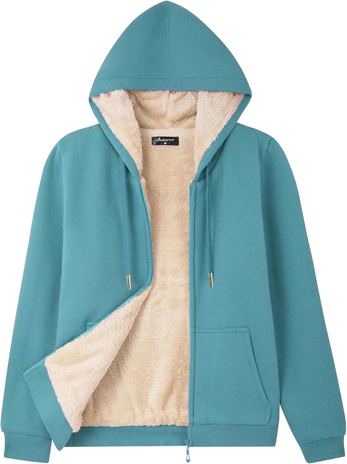 Women's Fleece Lined Zip Up Hoodie Jacket for Cozy Warmth