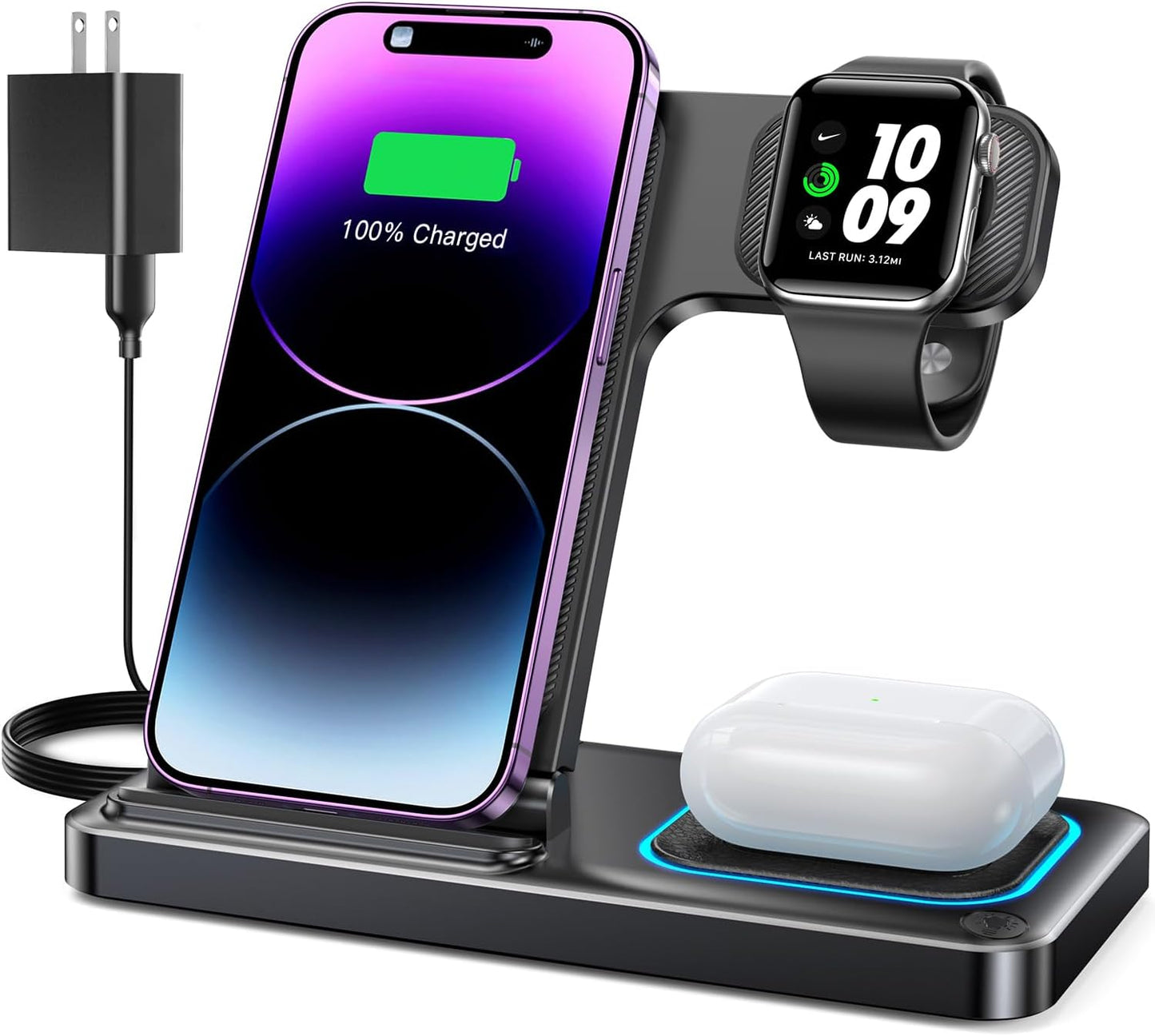 DUMTERR 3-in-1 Wireless Charger: Fast Charge Apple Devices