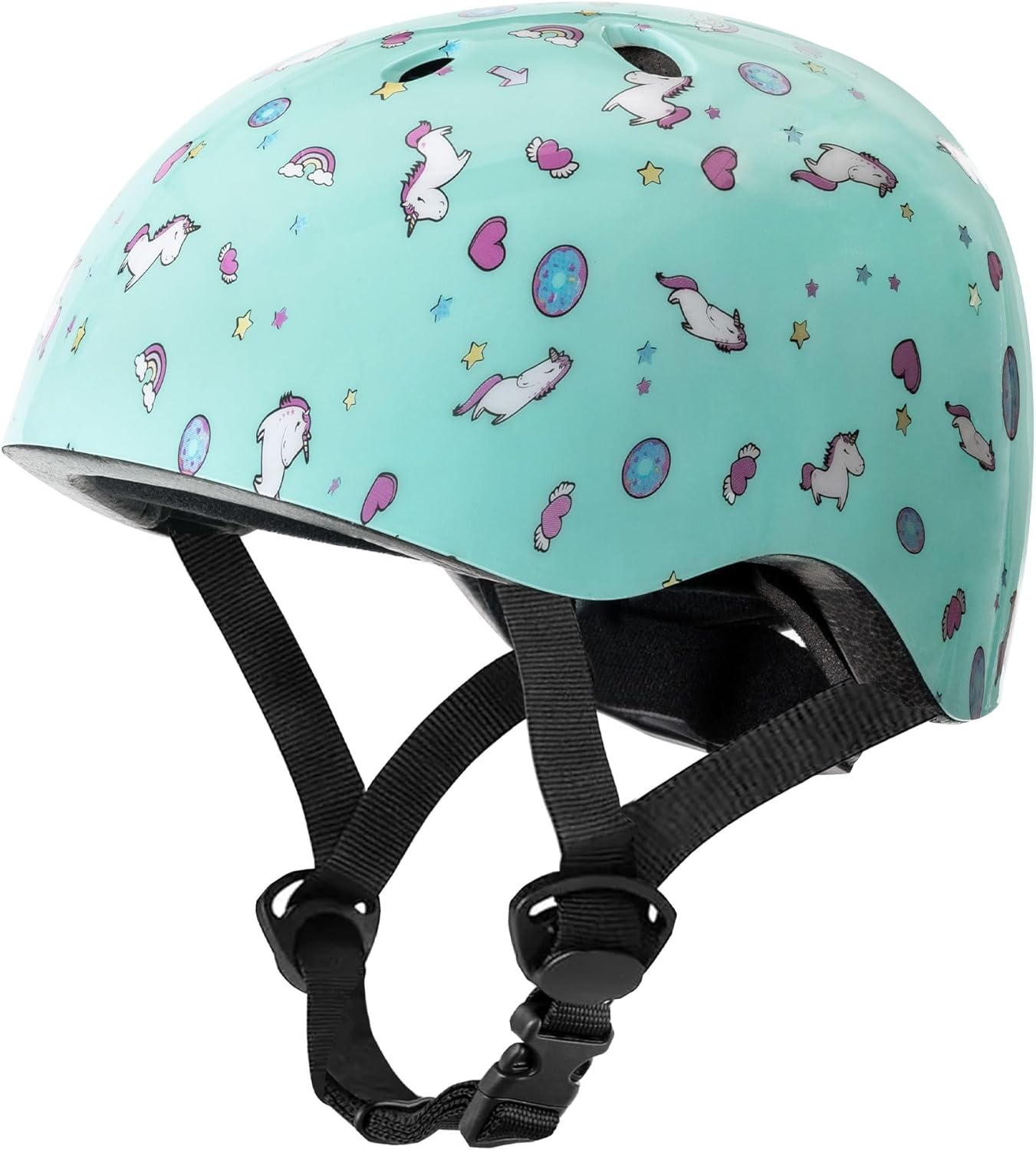 Adjustable Kids Bike Helmet with Unicorn Stars