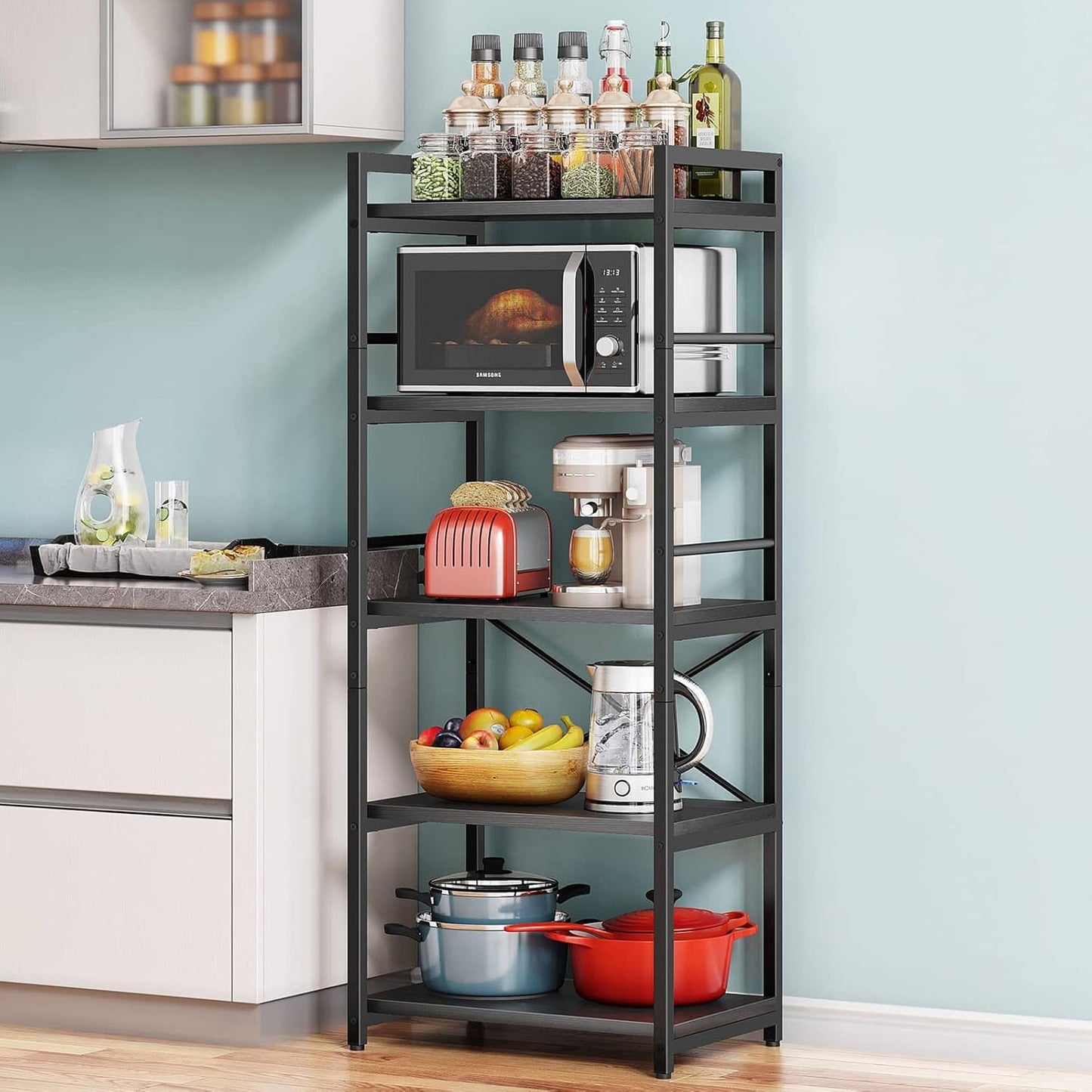 Denkee 5-Tier Kitchen Rack: Space-Saving Storage