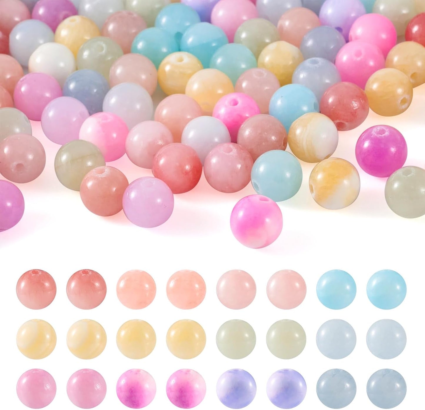 120 Natural Jade Yoga Beads - Mother's Day Gift