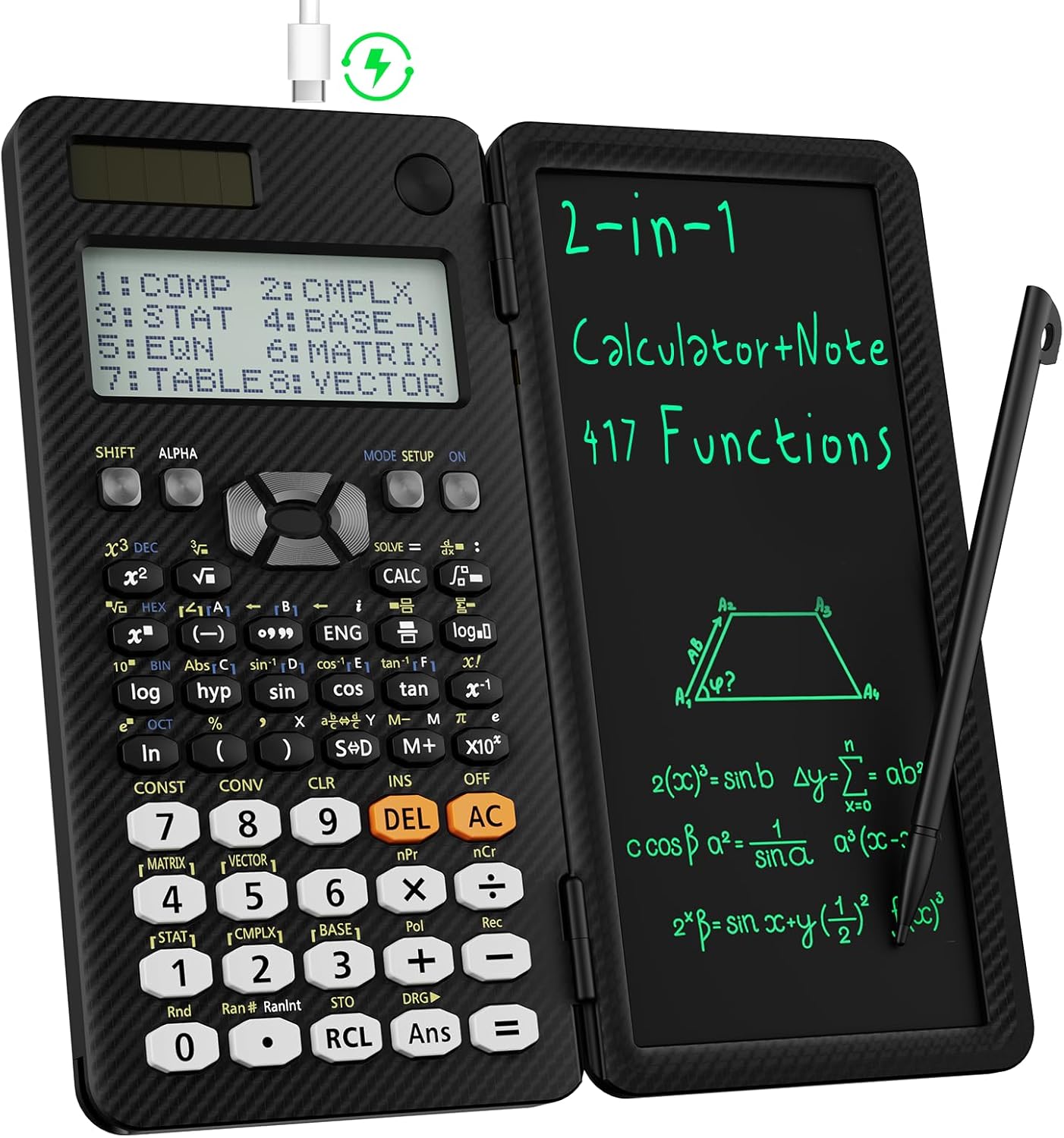 Rechargeable ROATEE 991ES MAX Scientific Calculator for Students