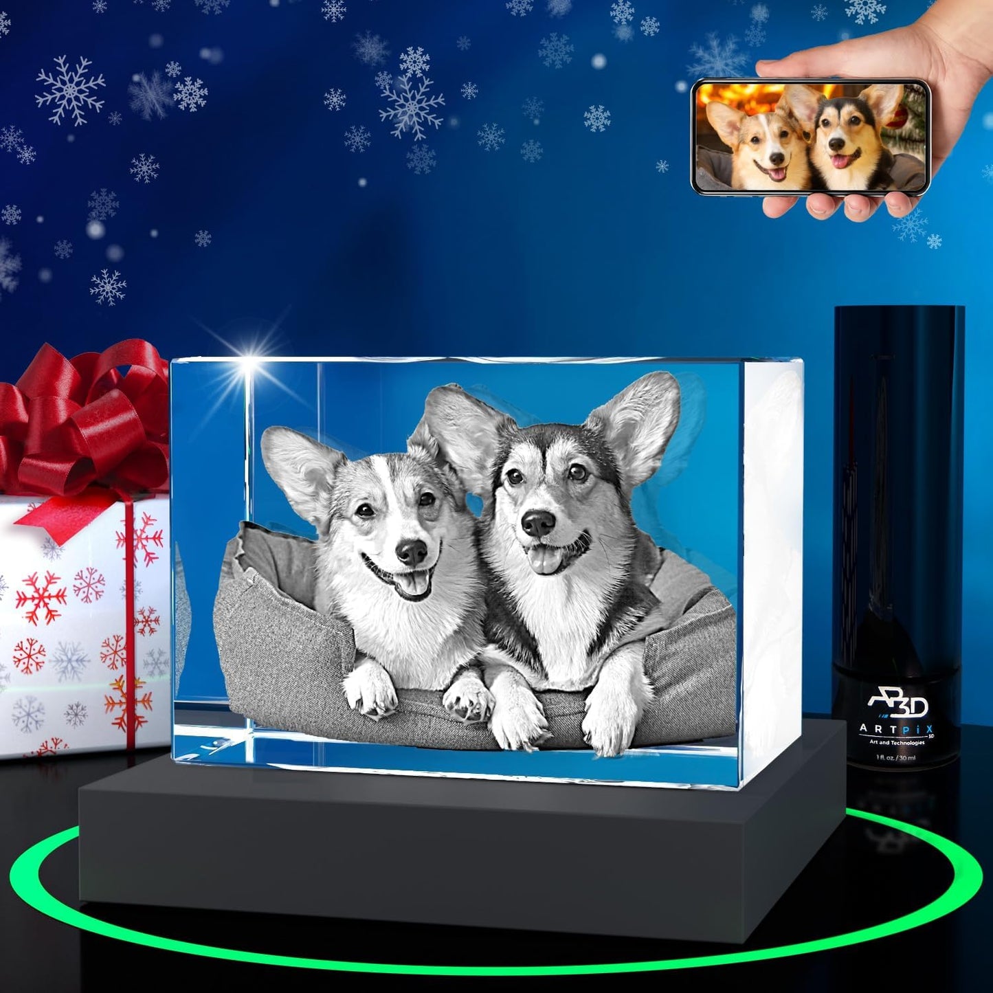 ArtPix 3D Crystal Photo - Unique Personalized Christmas Gifts
