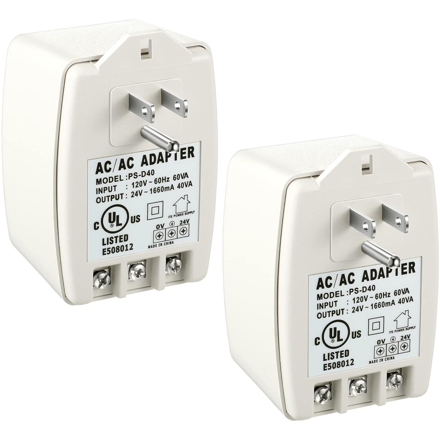 Hotop 24V Transformer Pack - Compatible with Ring, Nest, Ecobee
