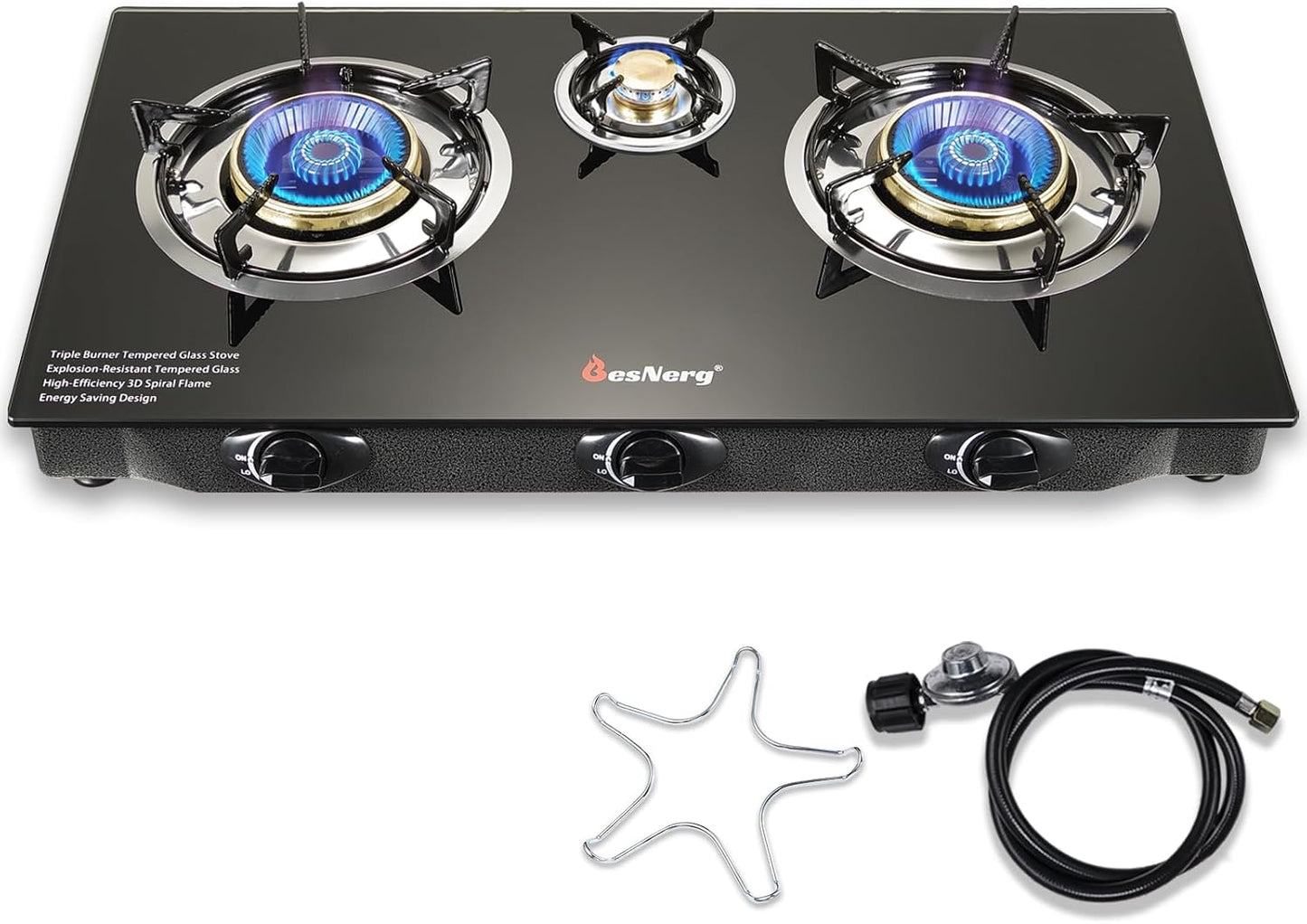 High-Efficiency 3 Burner Propane Stove for Outdoor Cooking