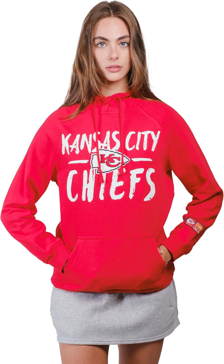 Ultra Game Women's NFL Official Super Soft Tie Neck Hoodie