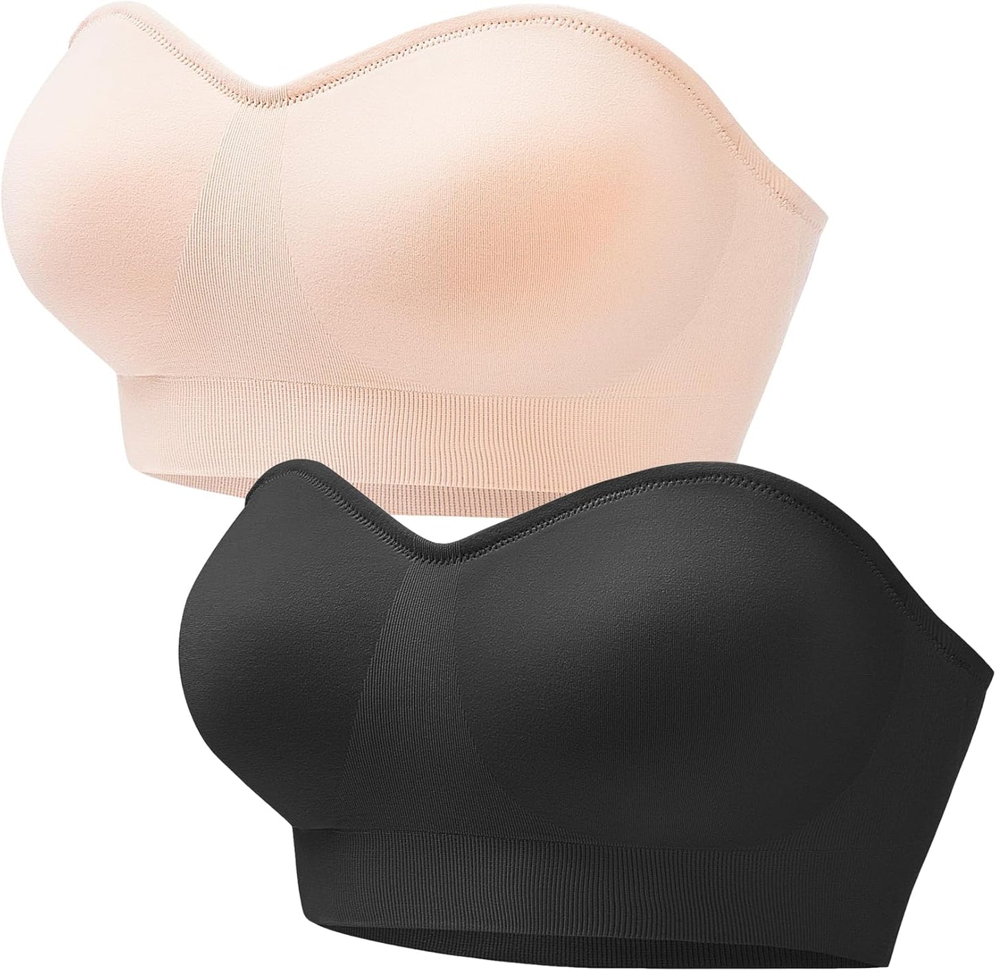 PRETTYWELL Strapless Bra for Women Comfort Non-Slip Seamless